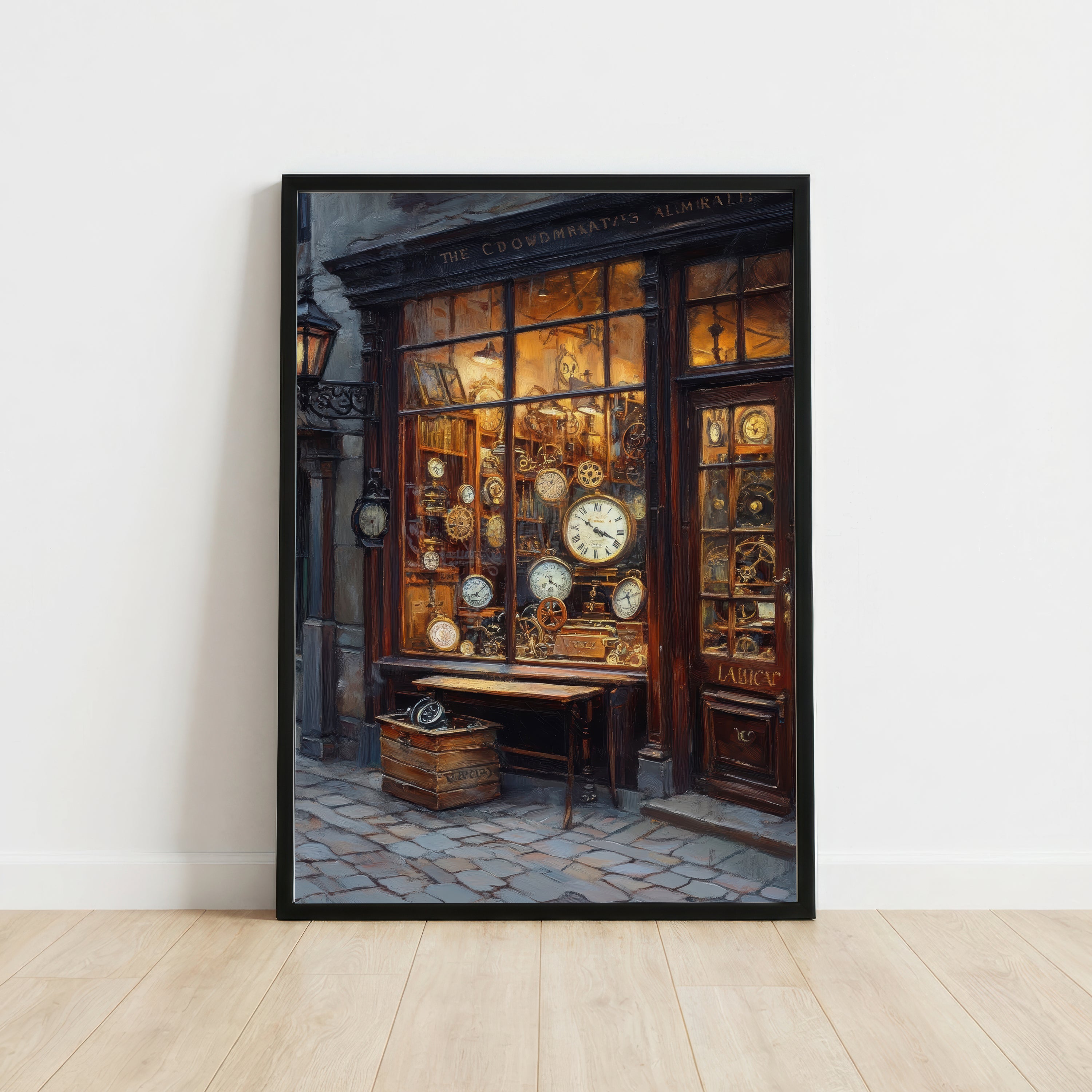 Vintage Clock Shop Art Print