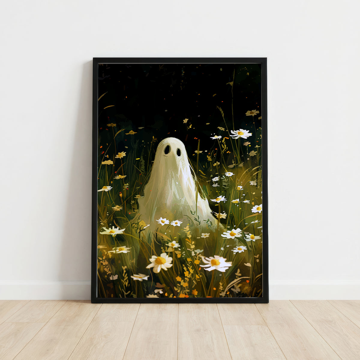 Ghost in a Daisy Meadow Art Print