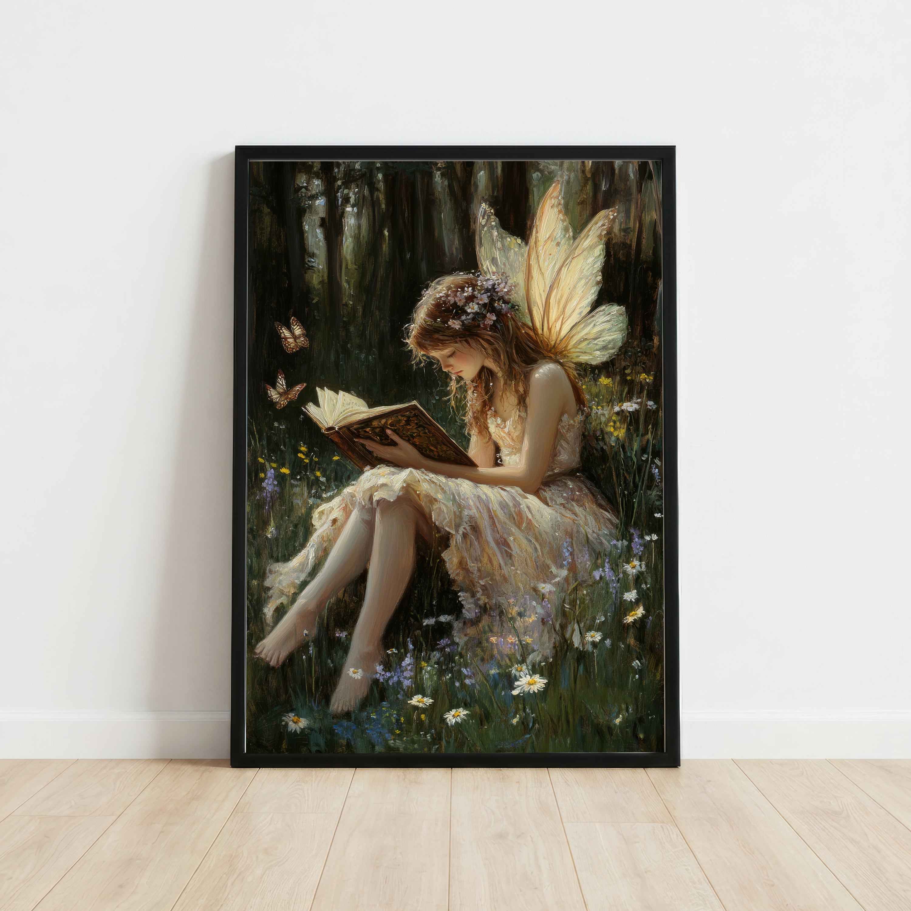 Fairy Reading Book Art Print