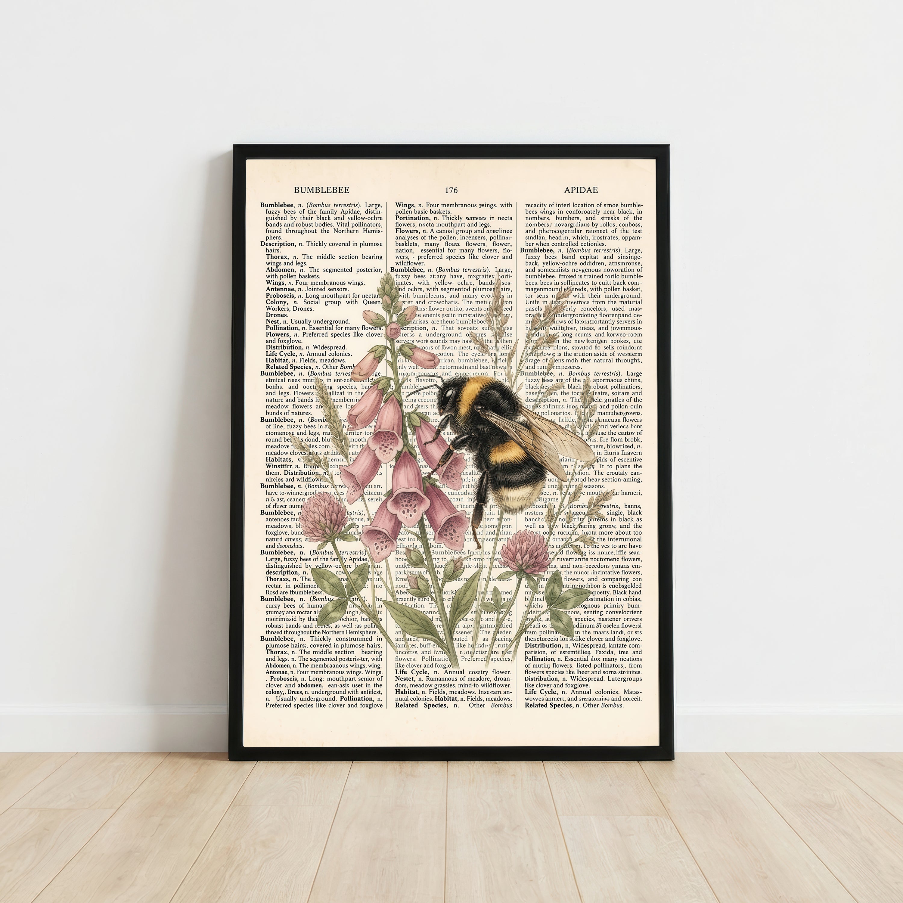 Bumblebee Botanical Art Print