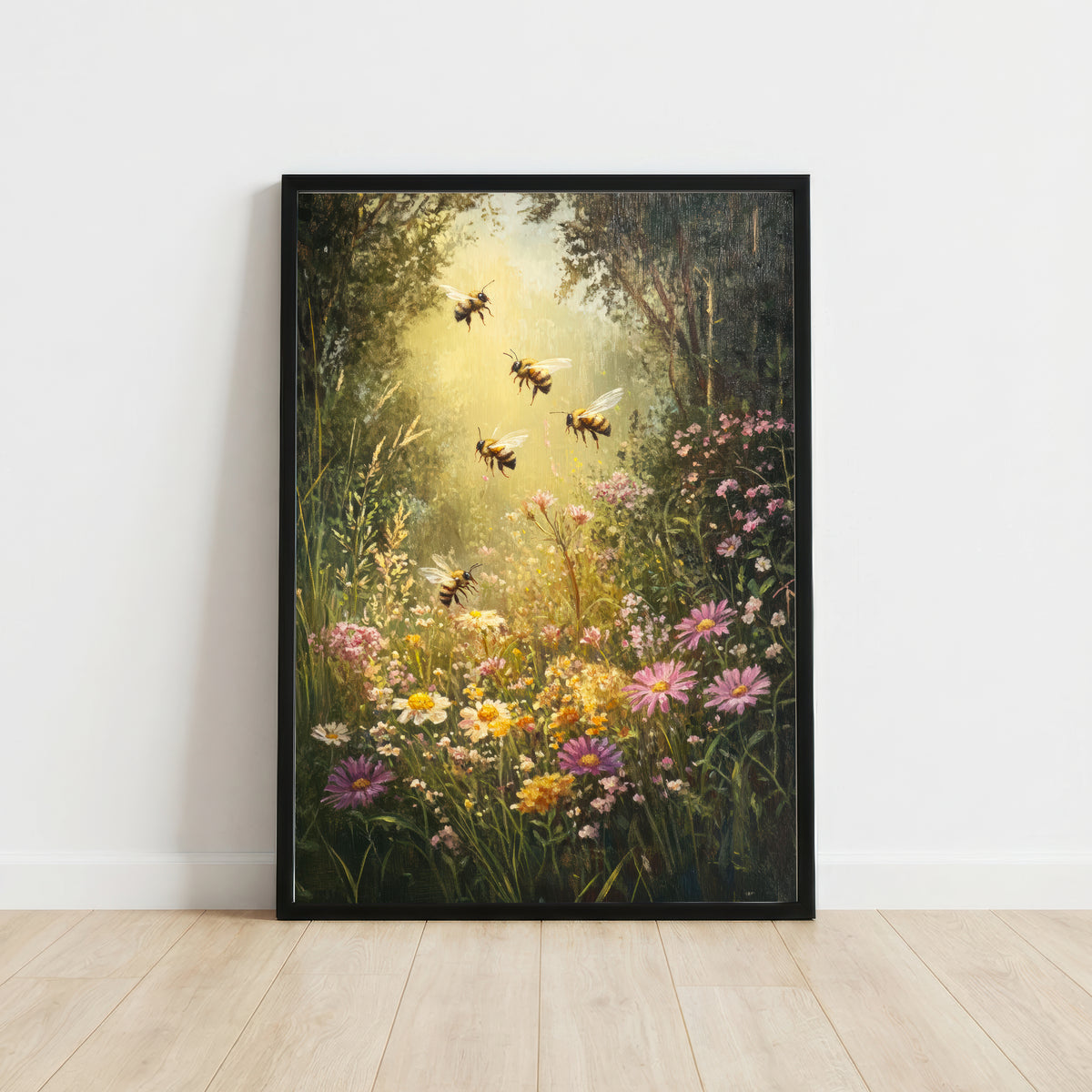 Bumblebee Wildflower Meadow Art Print
