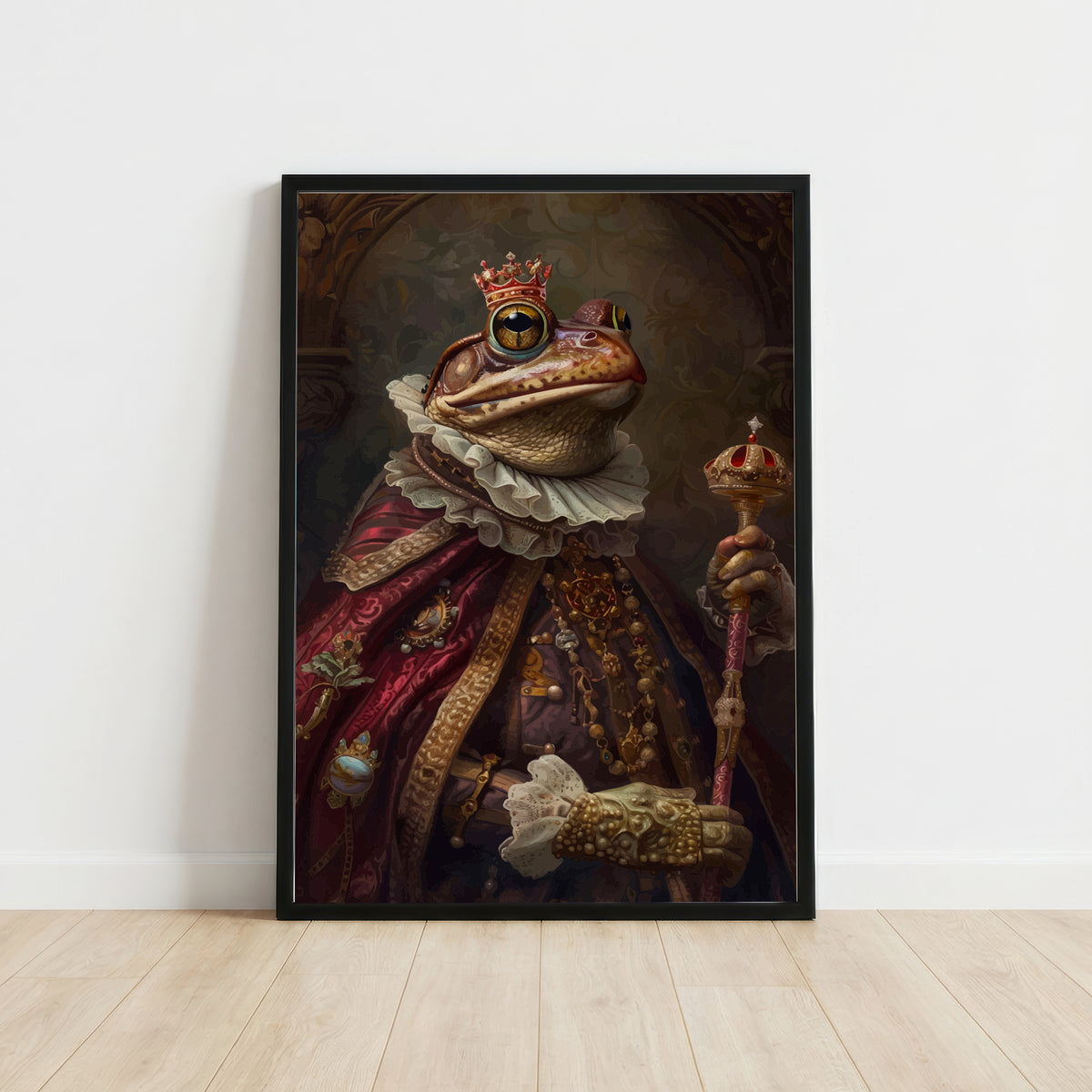 Regal Frog King Dark Fantasy Art Print