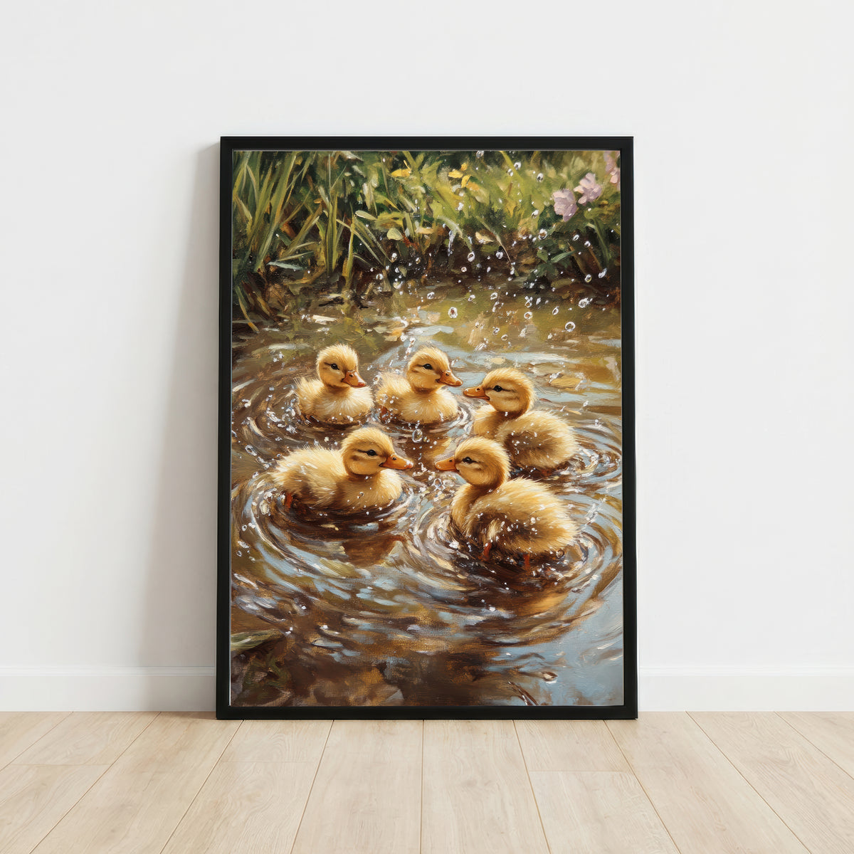 Duckling Pond Art Print