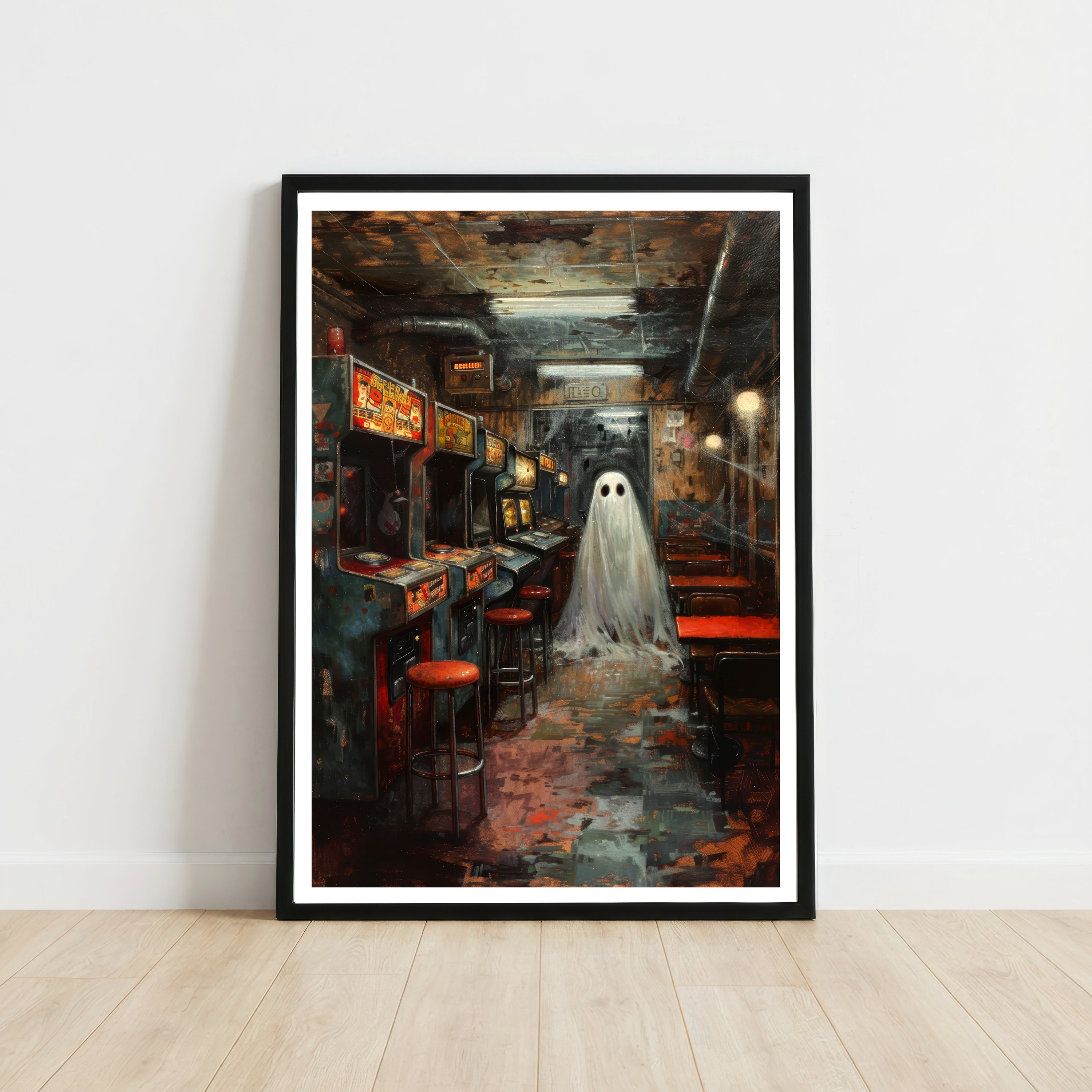 Haunted Arcade Ghost Art Print