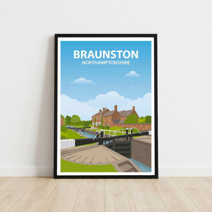 Braunston Northamptonshire Canal Village Print – England Travel Wall Art