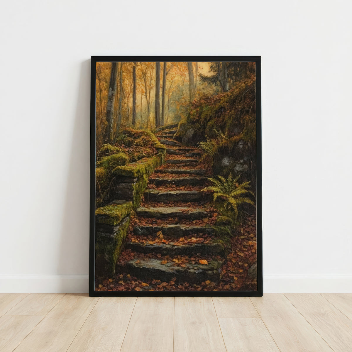 Mossy Woodland Path Art Print