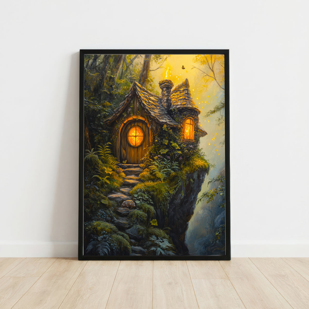 Enchanted Forest Cottage Art Print