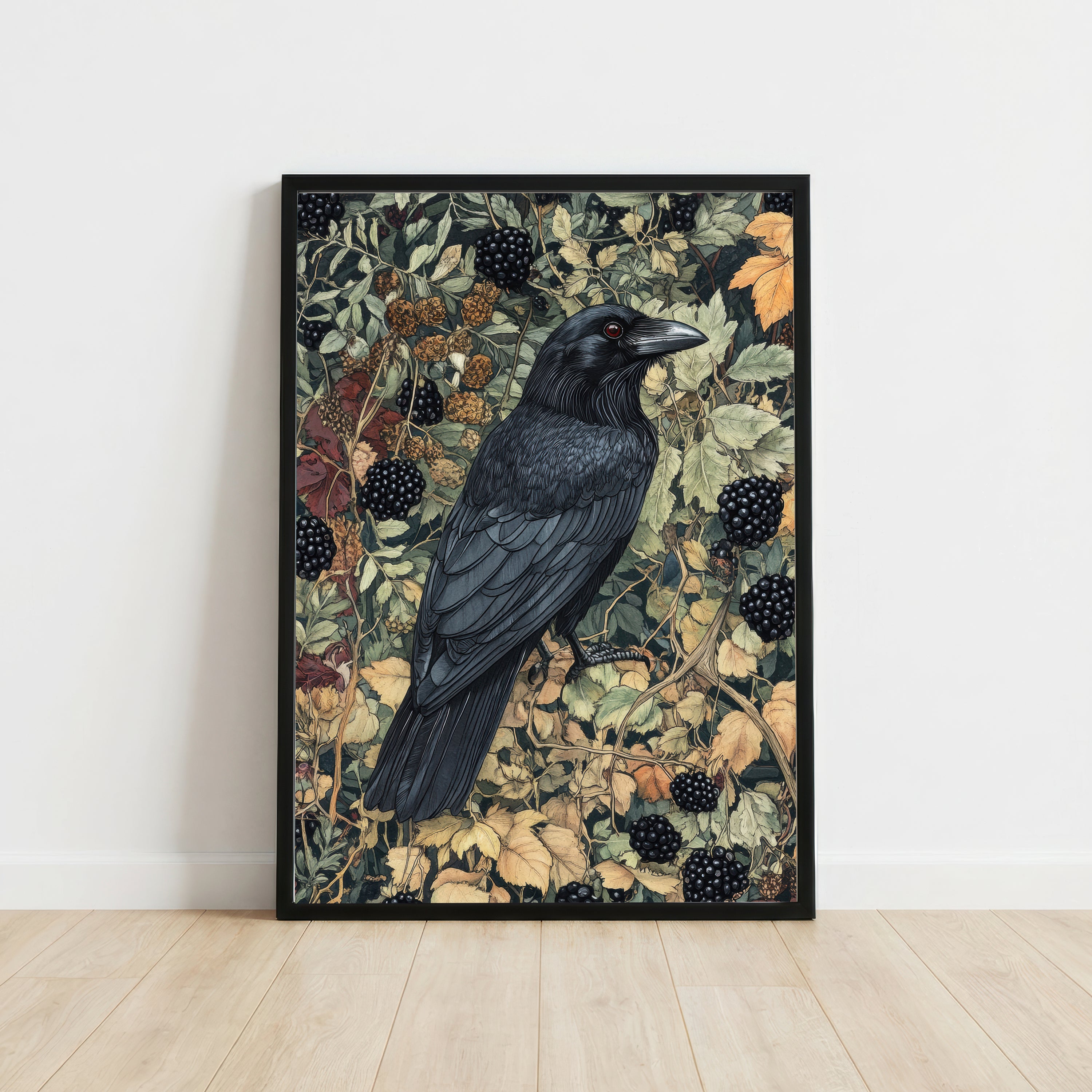 Crow Blackberry Botanical Art Print