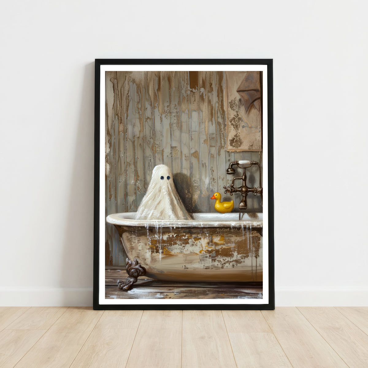 Ghost Bath Whimsical Art Print