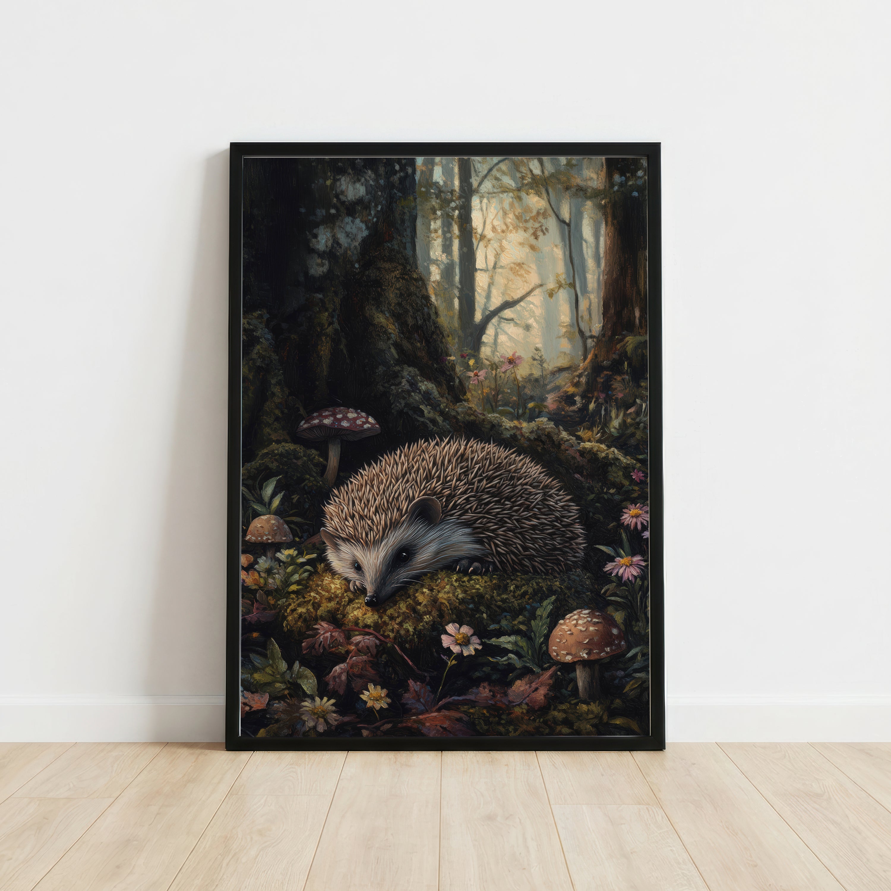 Hedgehog Enchanted Forest Art Print