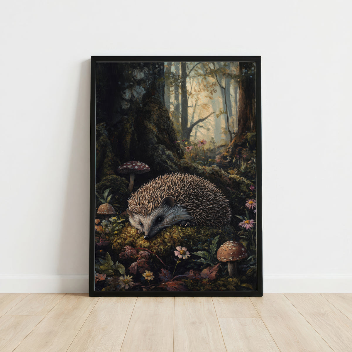 Hedgehog Enchanted Forest Art Print