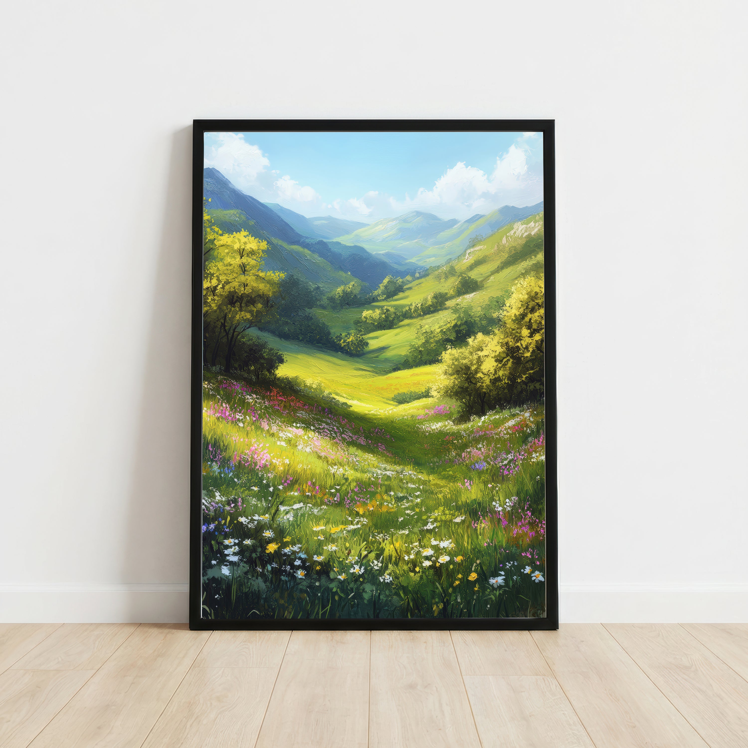 Wildflower Mountain Valley Art Print