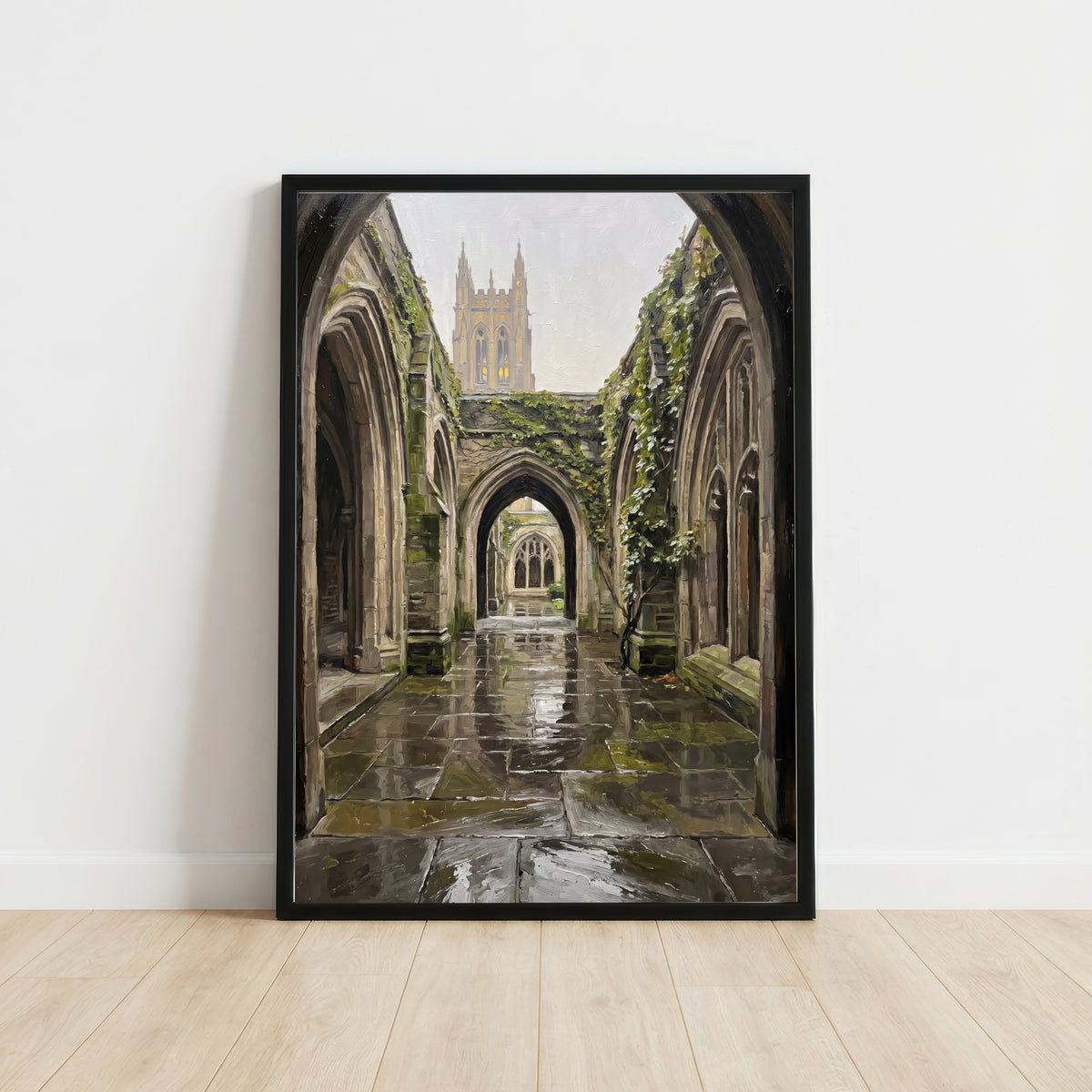Gothic Cathedral Cloister Art Print