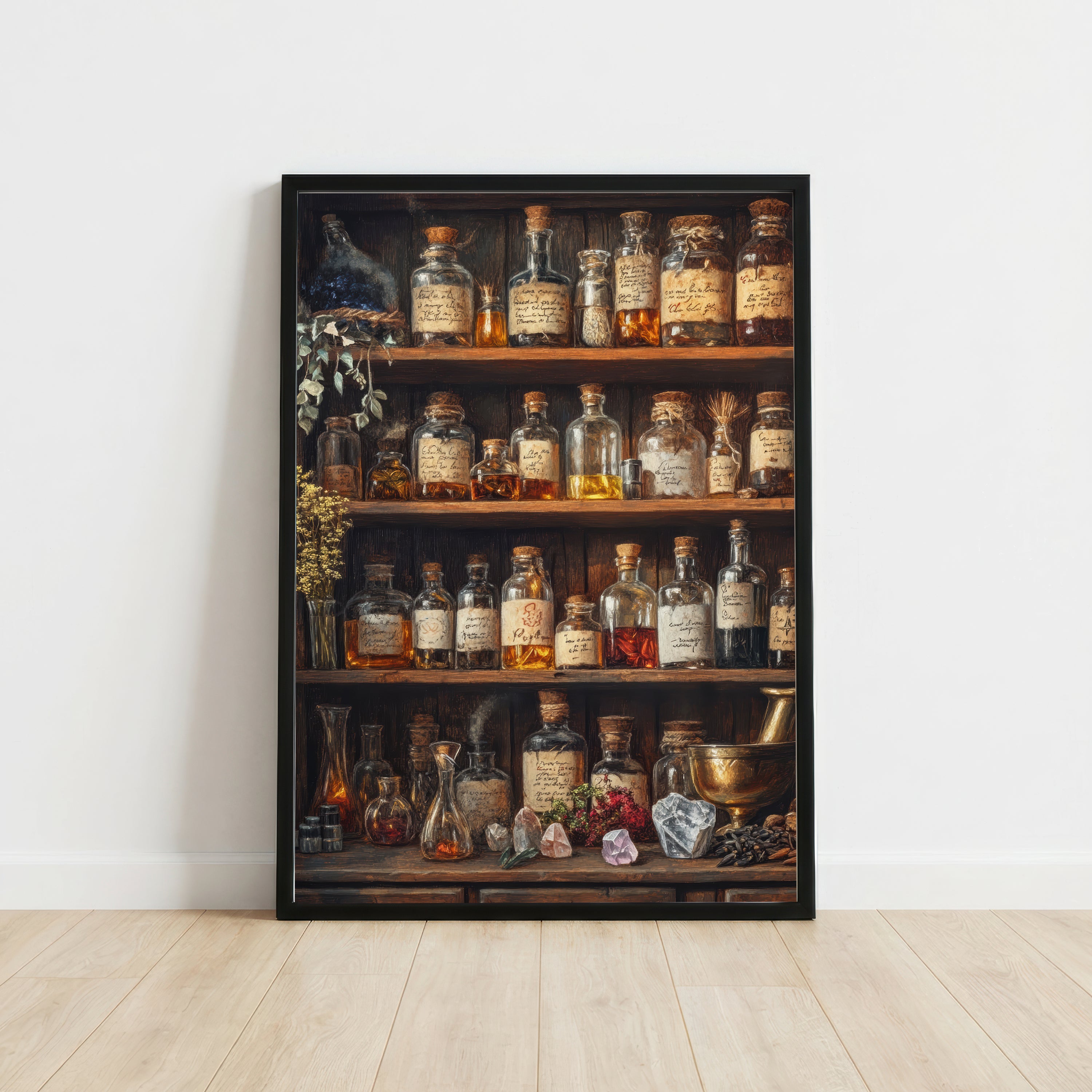 Vintage Apothecary Bottles Art Print