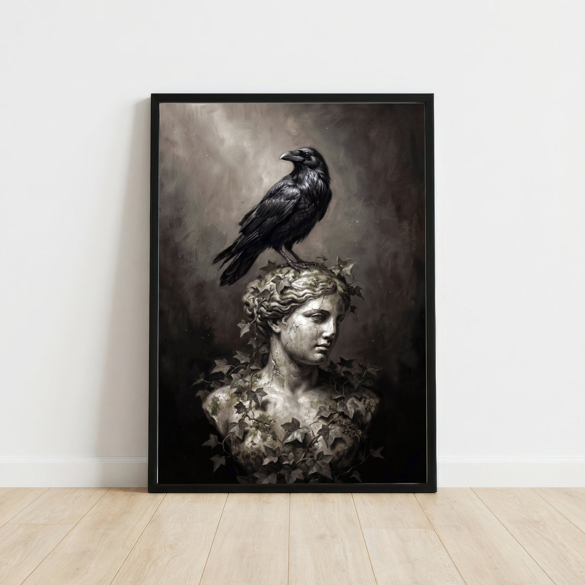 Raven and Classical Bust Art Print