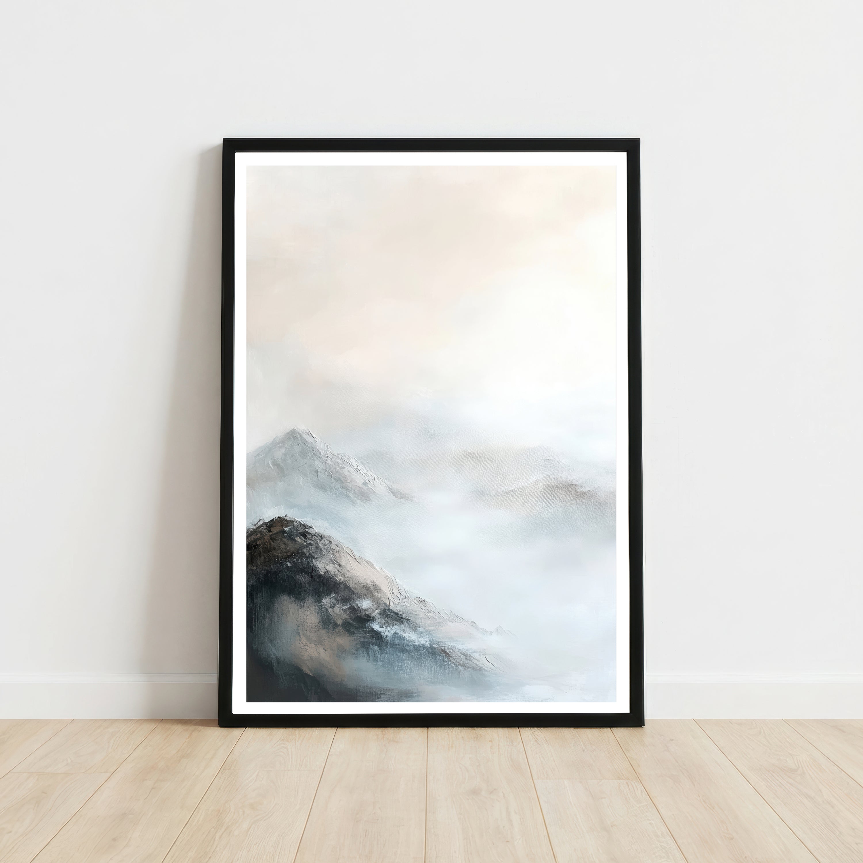 Misty Mountain Landscape Art Print