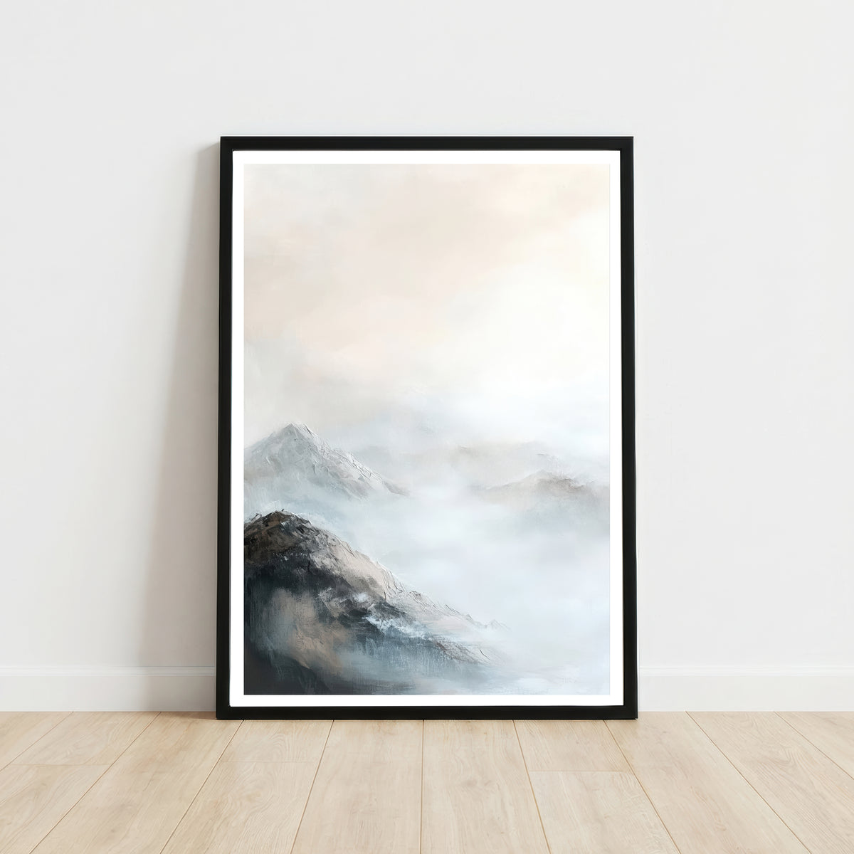 Misty Mountain Landscape Art Print