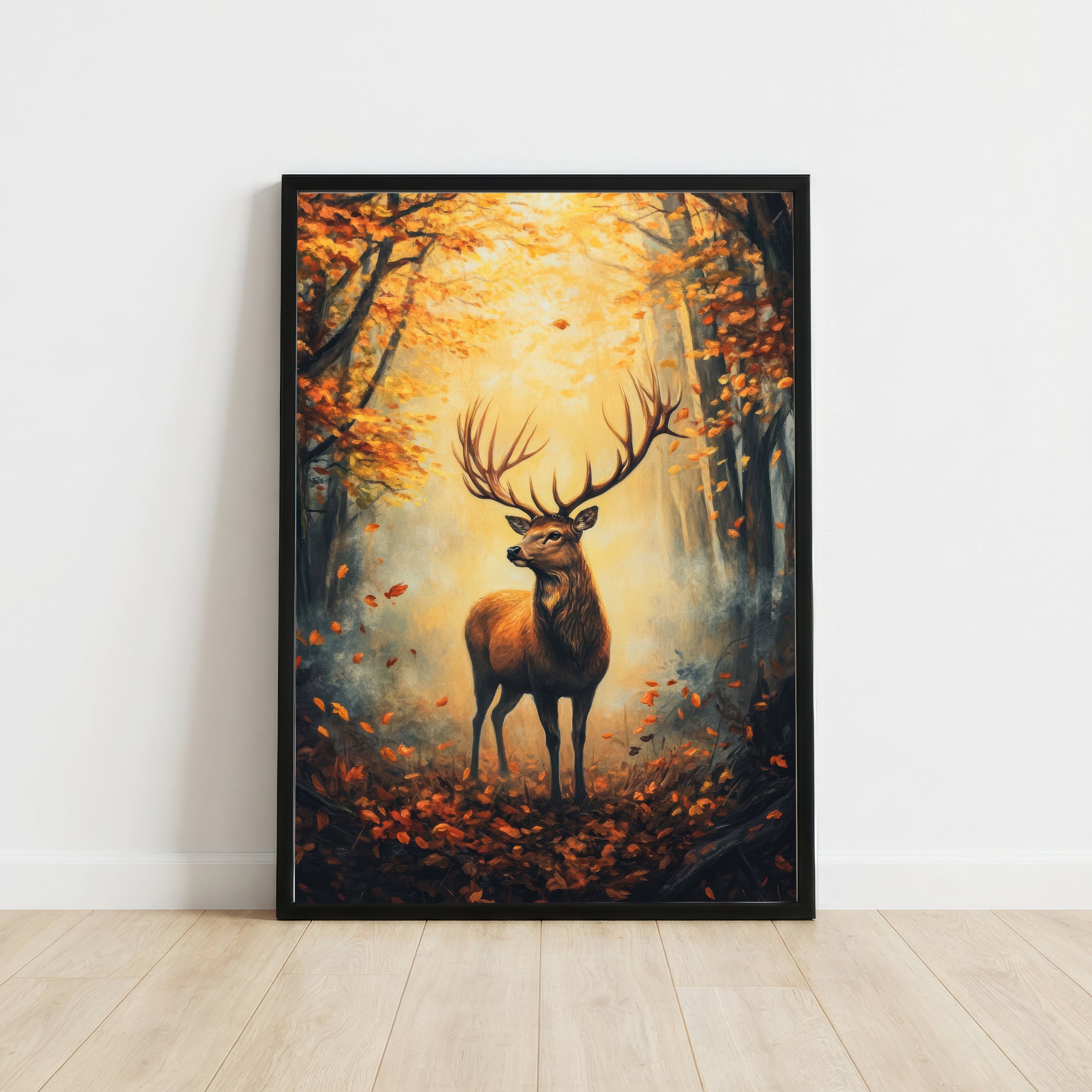 Majestic Stag Autumn Forest Art Print