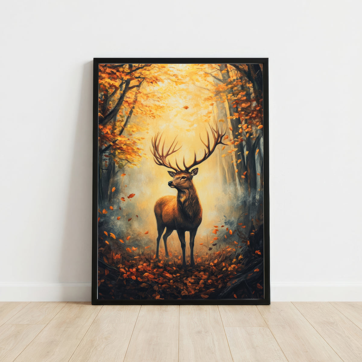 Majestic Stag Autumn Forest Art Print