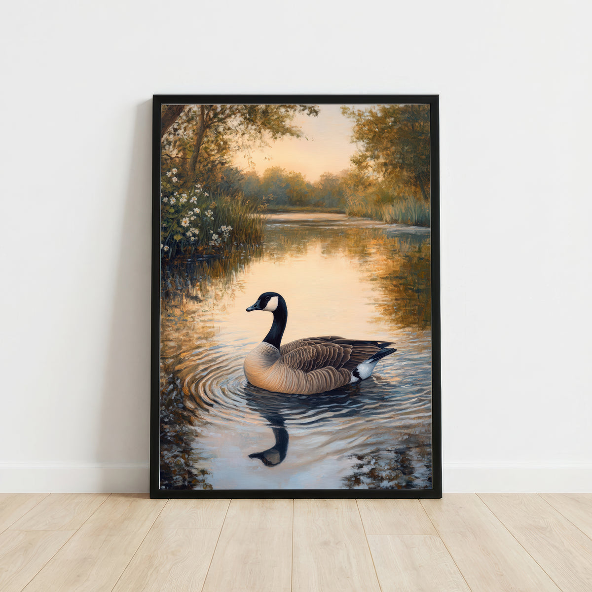 Canada Goose Pond Art Print