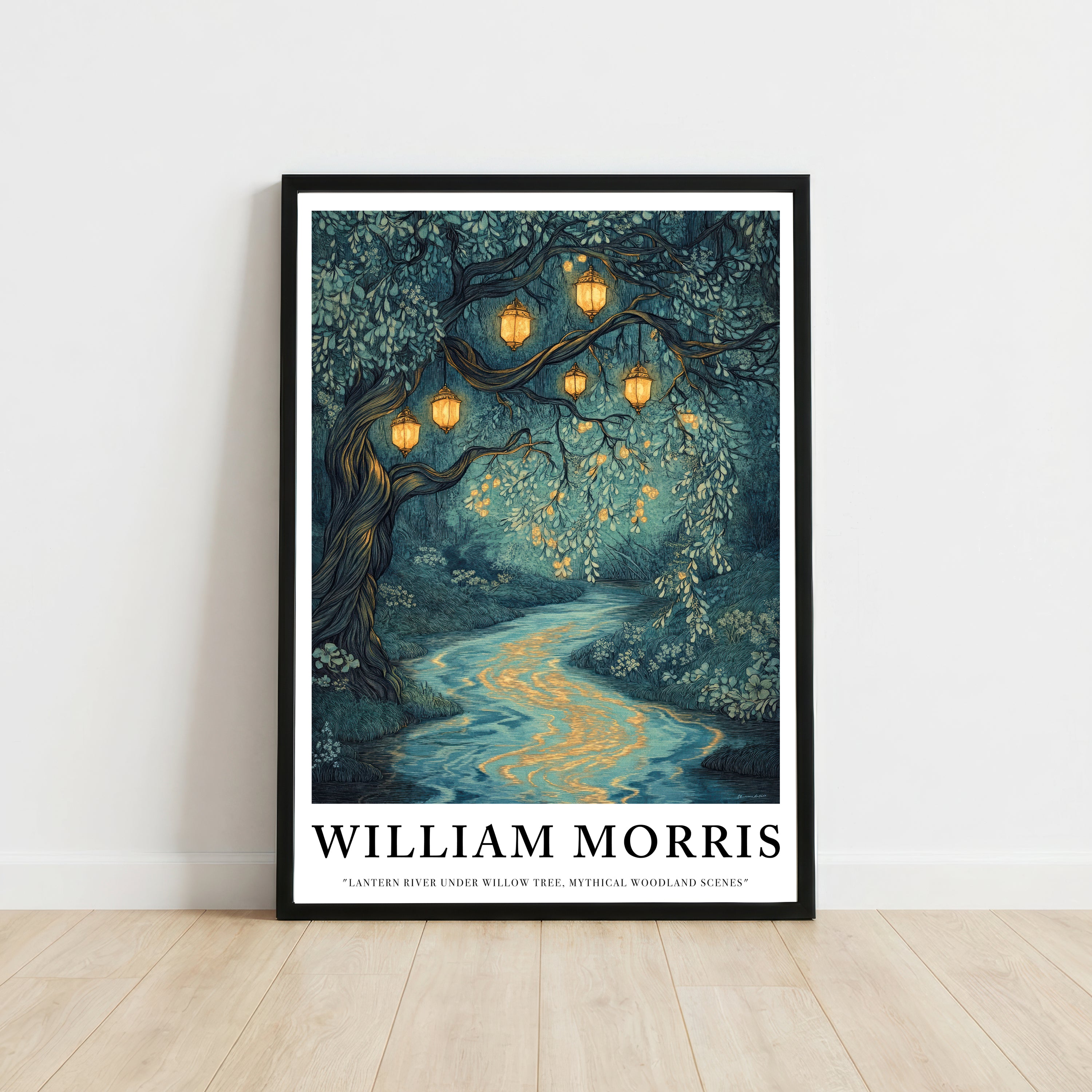 Lantern River Willow Tree Art Print