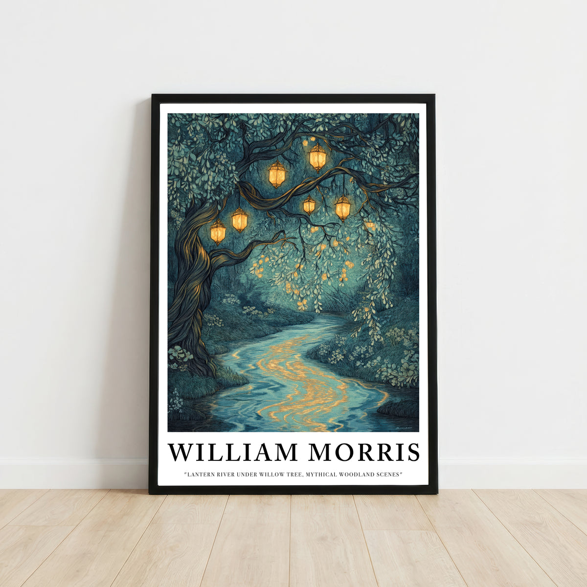 Lantern River Willow Tree Art Print