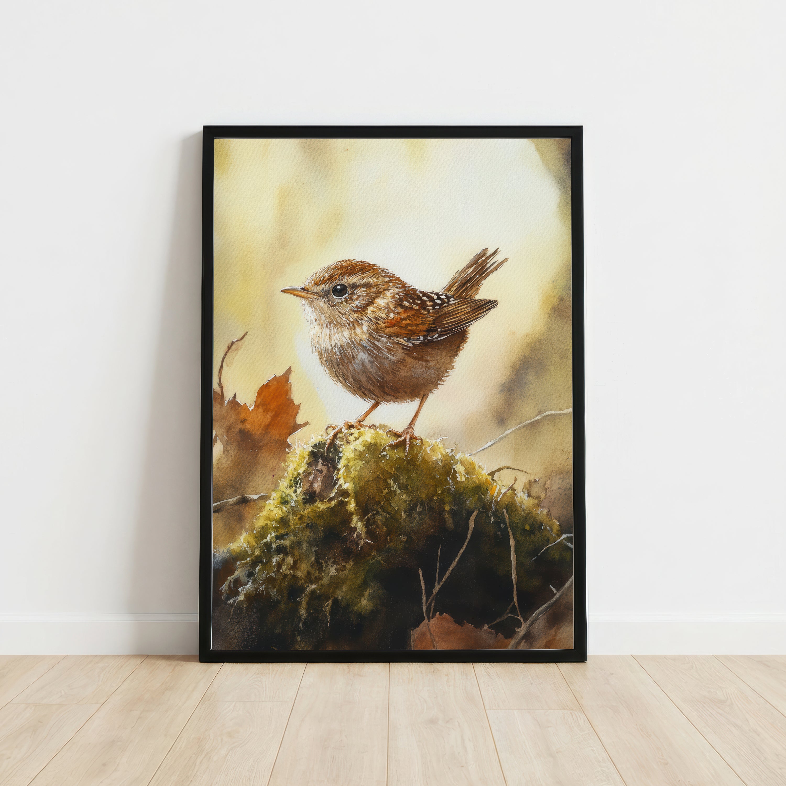 Brown Wren Watercolour Art Print
