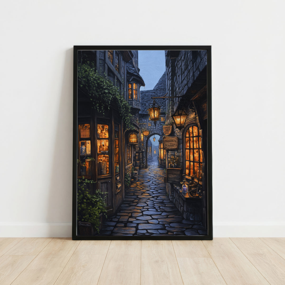 Medieval Lantern Alley Art Print