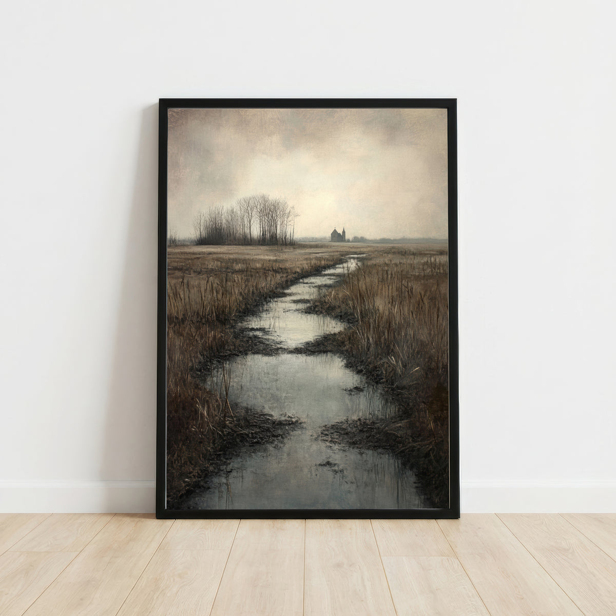 Moody Marsh Landscape Art Print