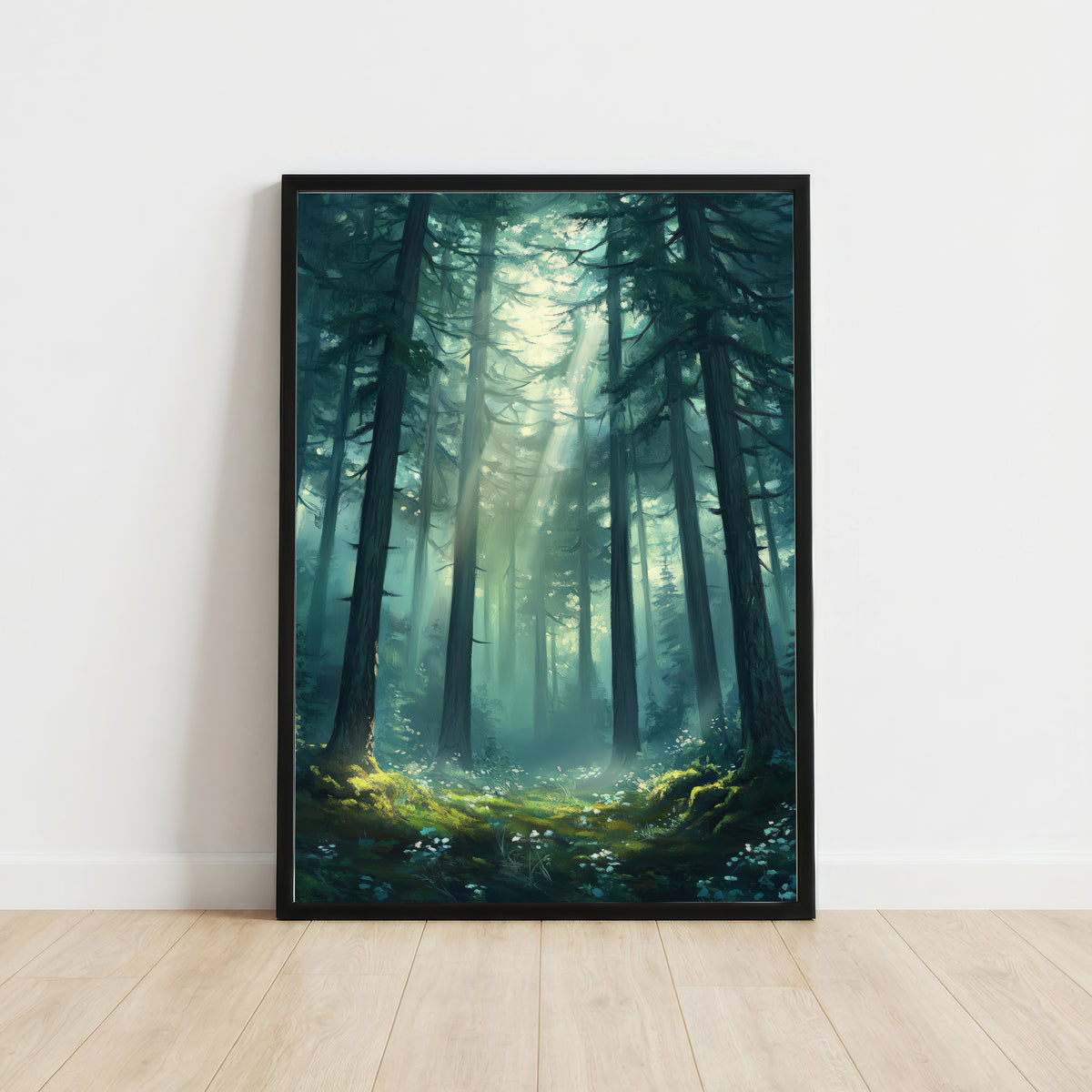 Sunlit Woodland Art Print