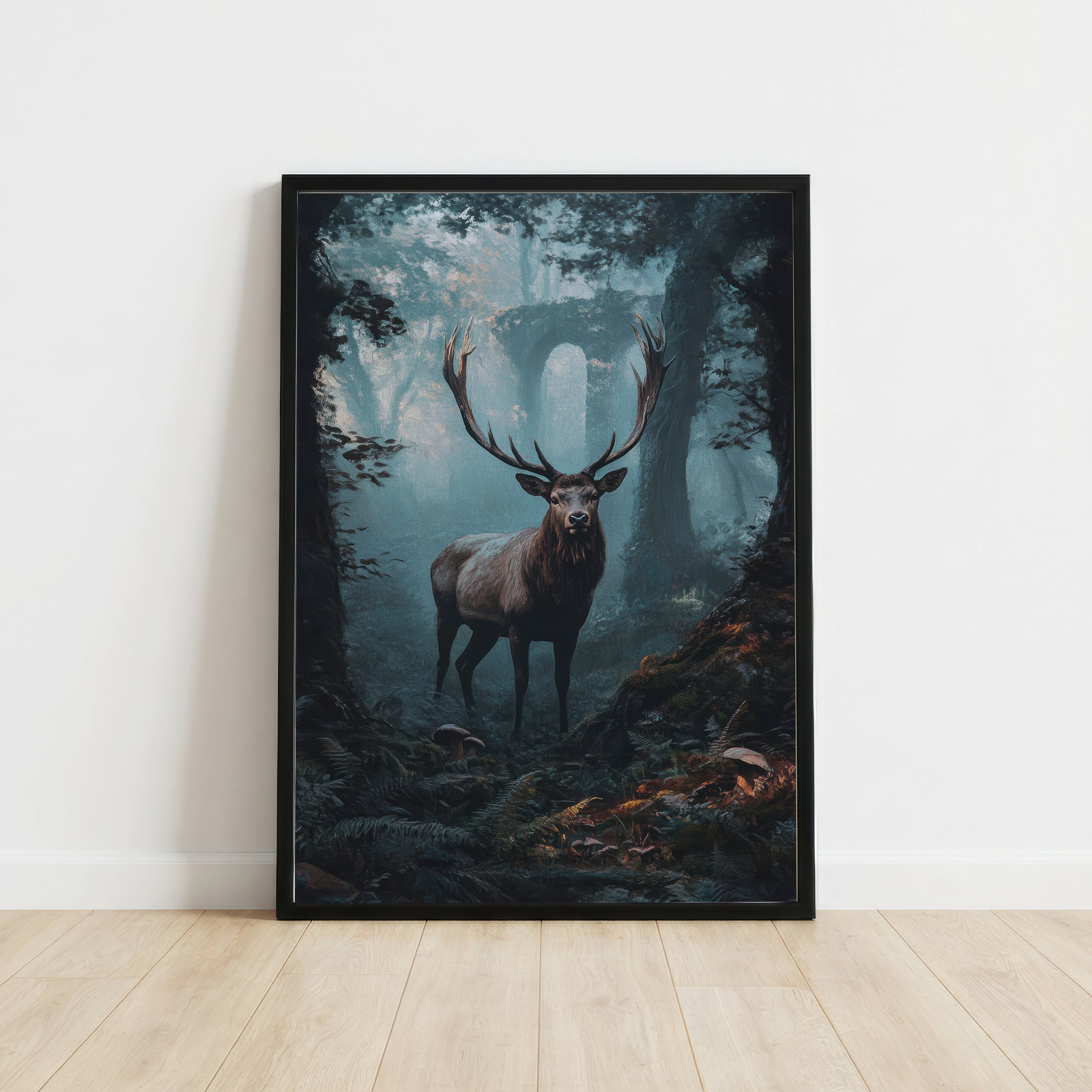 Majestic Stag Woodland Art Print