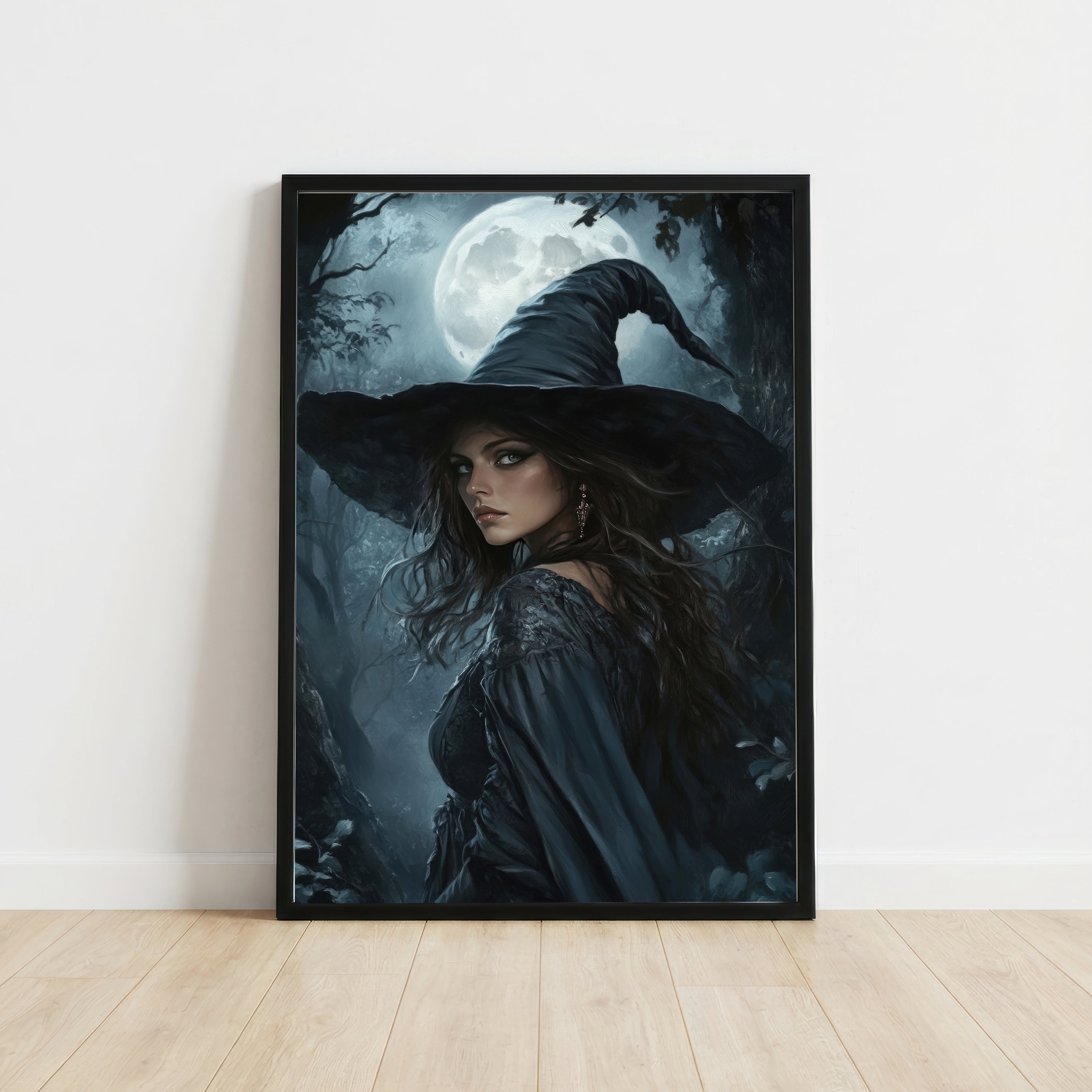 Moonlit Witch Dark Fantasy Art Print