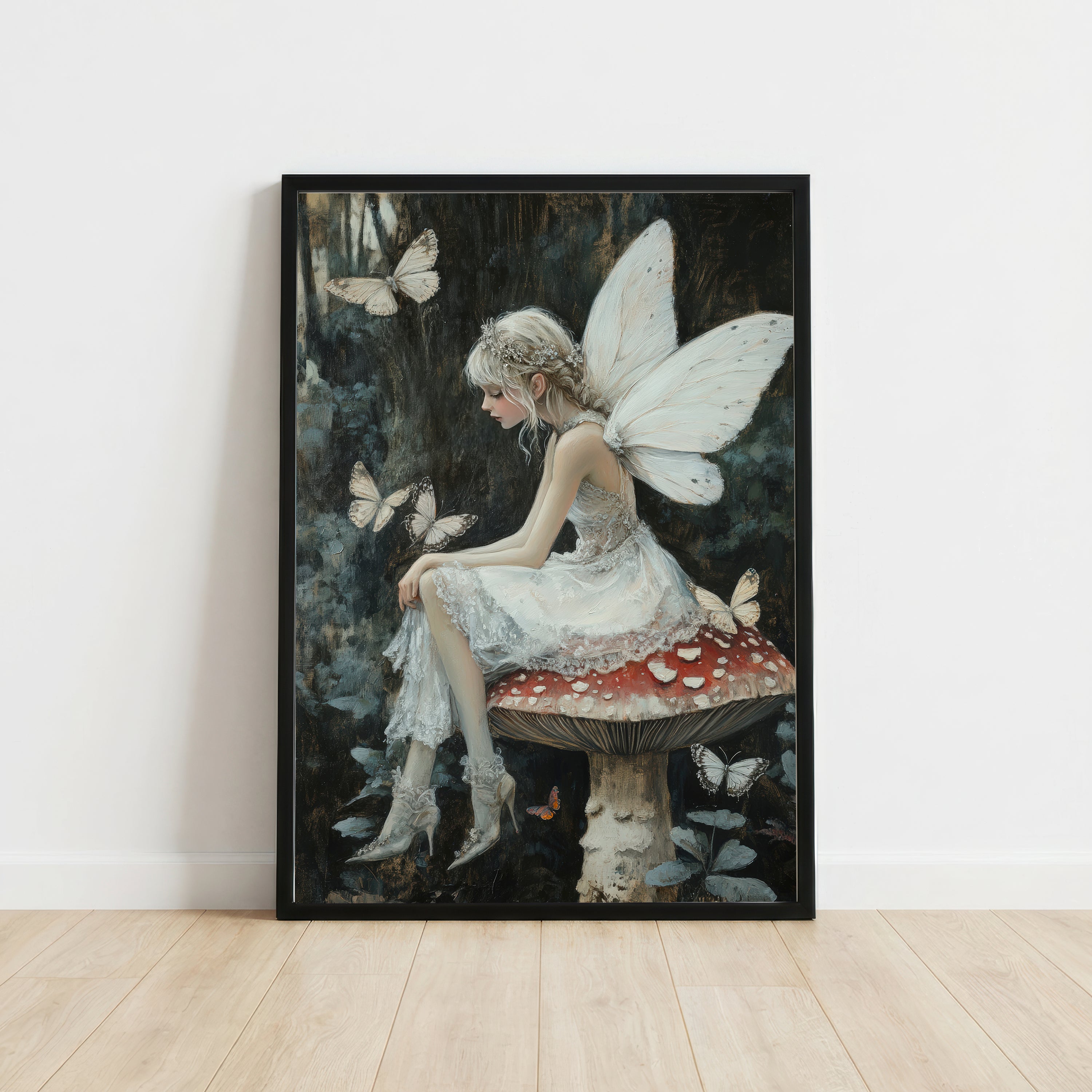 Fairy Girl Mushroom Art Print
