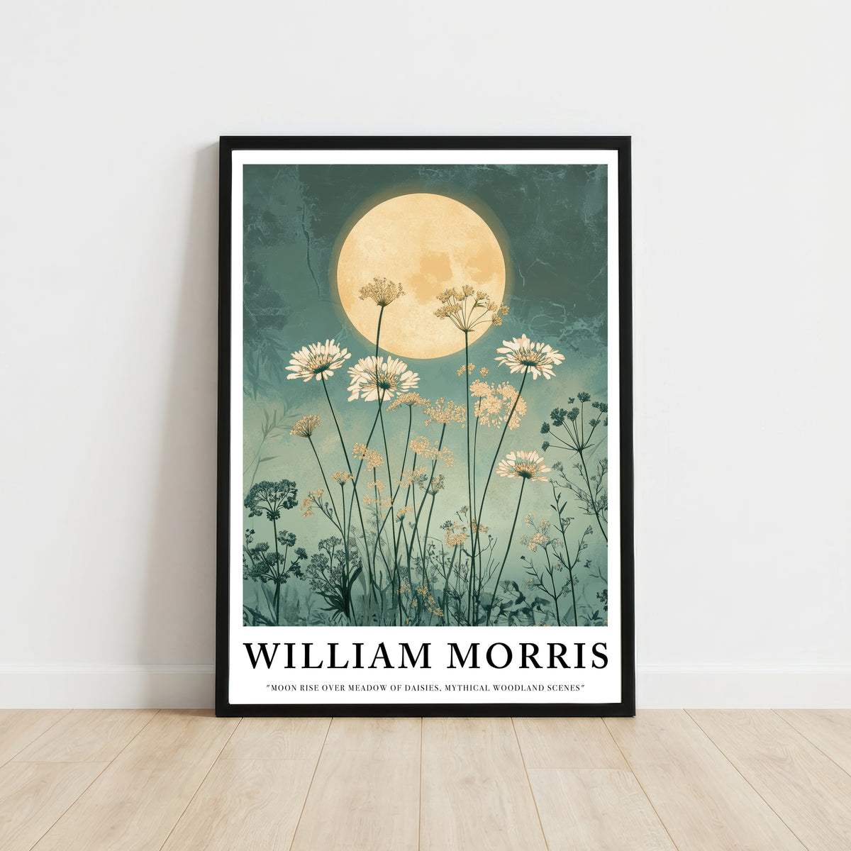 William Morris Inspired Moonlit Meadow Art Print