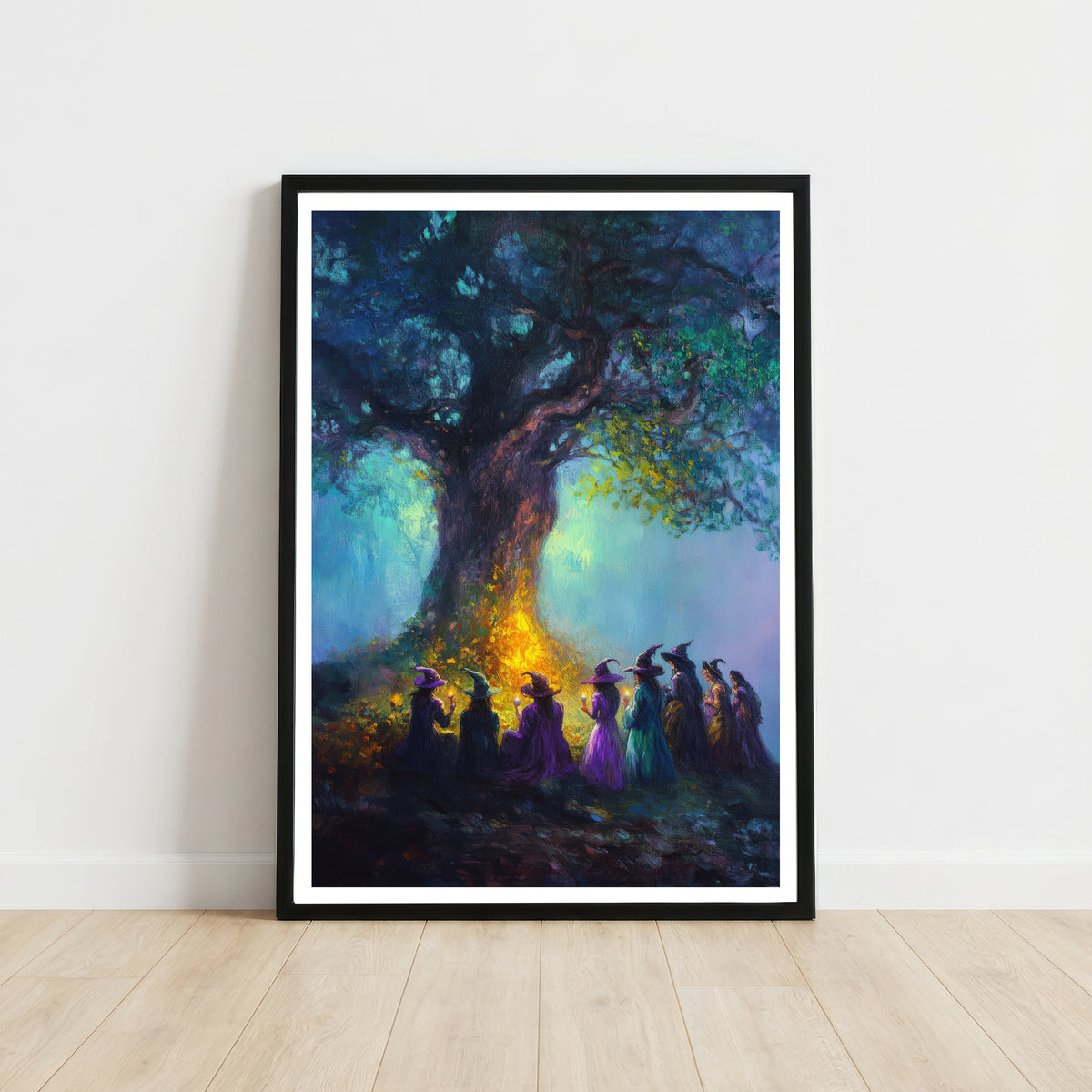 Witches Under the Ancient Tree Art Print