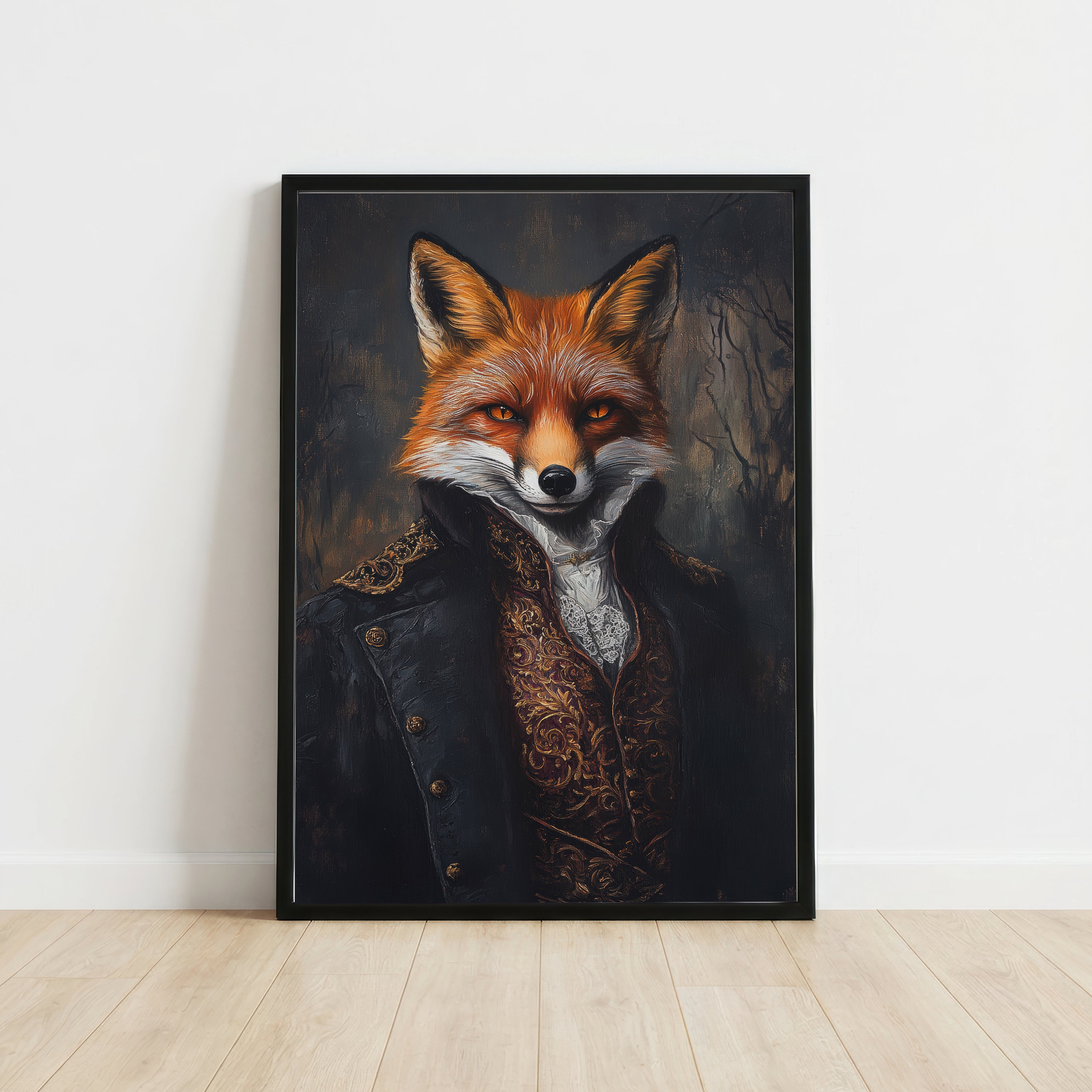 Dapper Fox Dark Academia Art Print