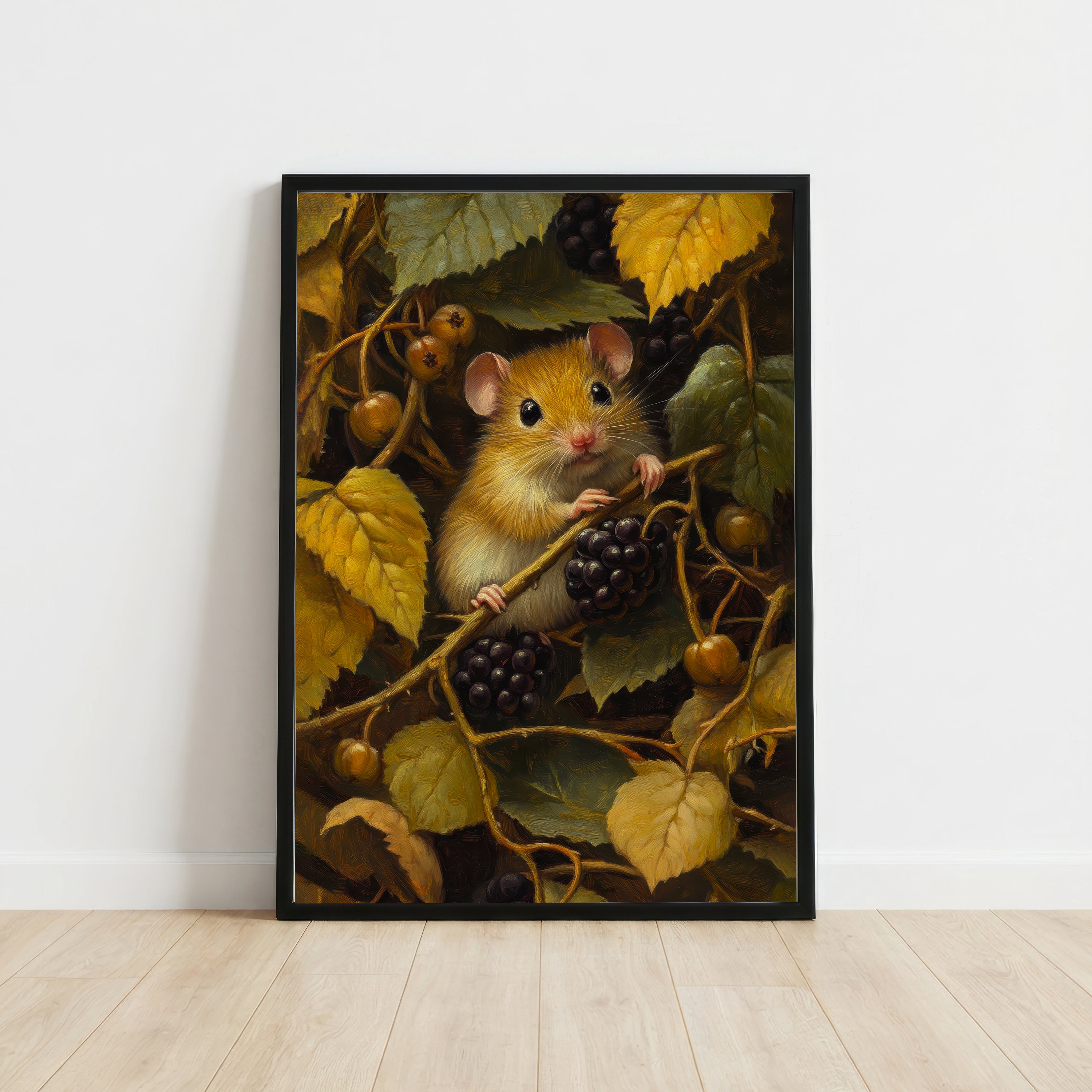Mouse Among Grapevines Art Print