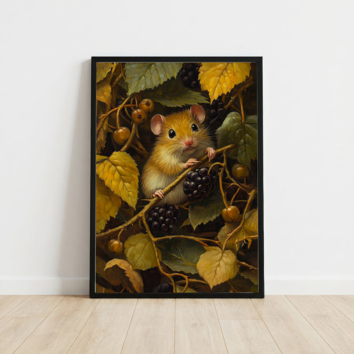 Mouse Among Grapevines Art Print