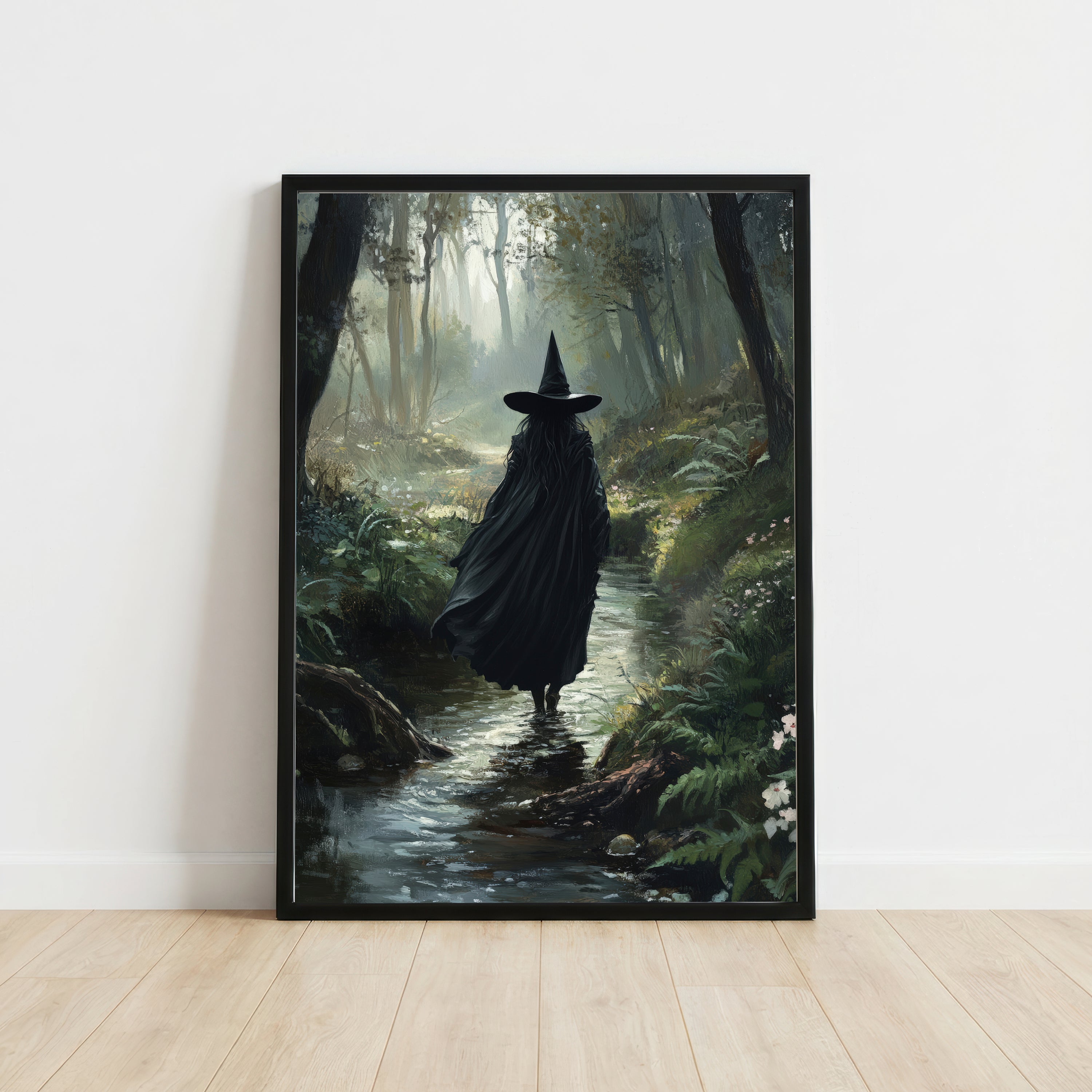 Witch in Forest Dark Fantasy Art Print
