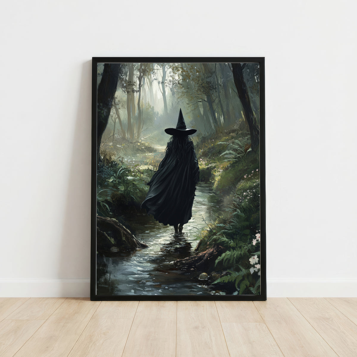 Witch in Forest Dark Fantasy Art Print