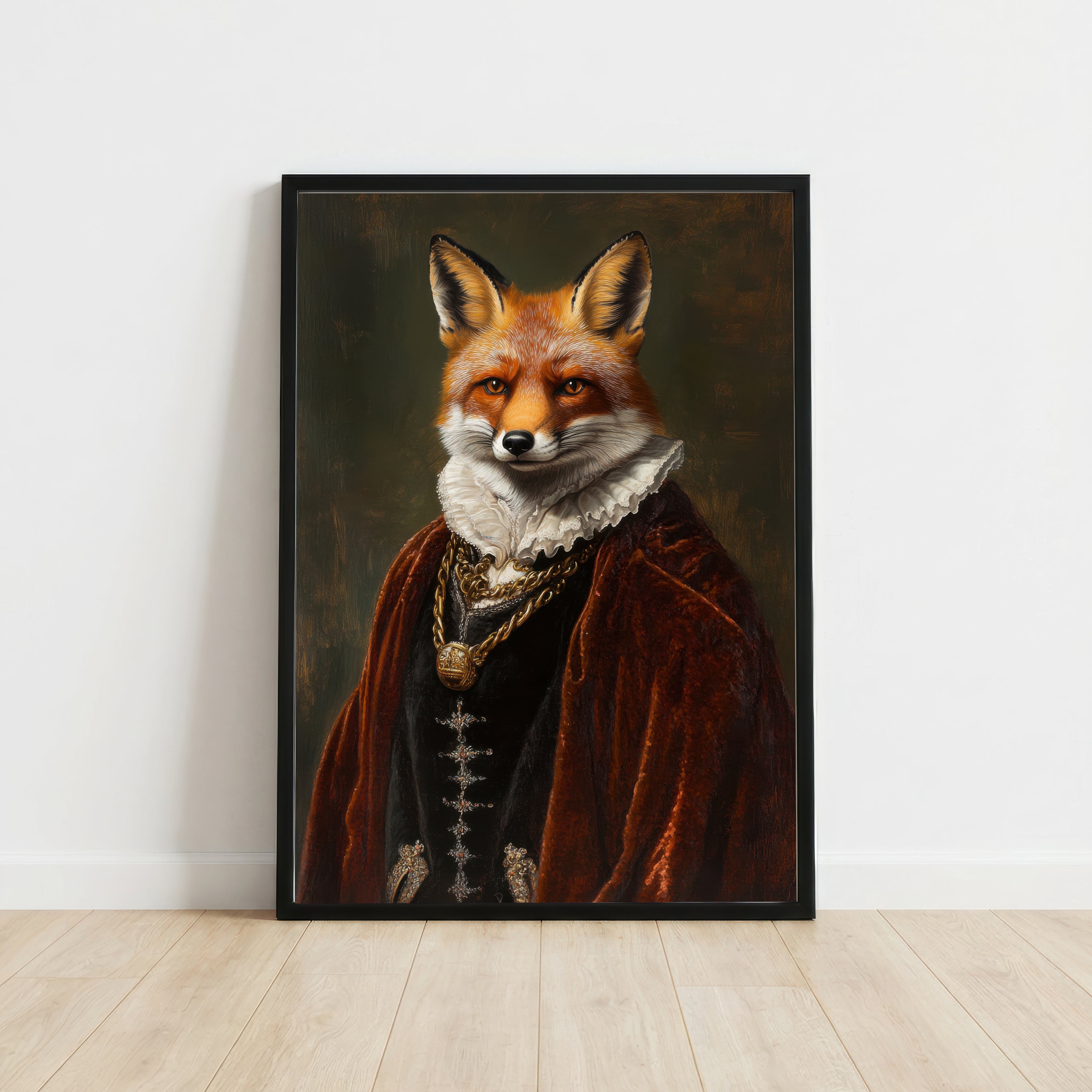 Aristocratic Fox Dark Academia Art Print