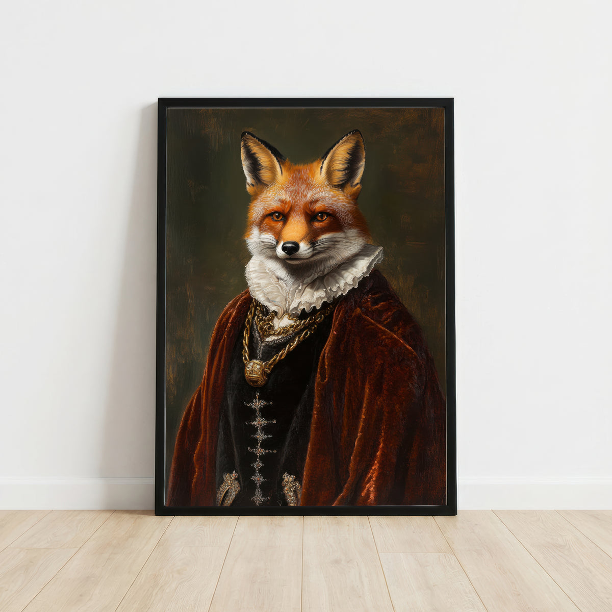 Aristocratic Fox Dark Academia Art Print