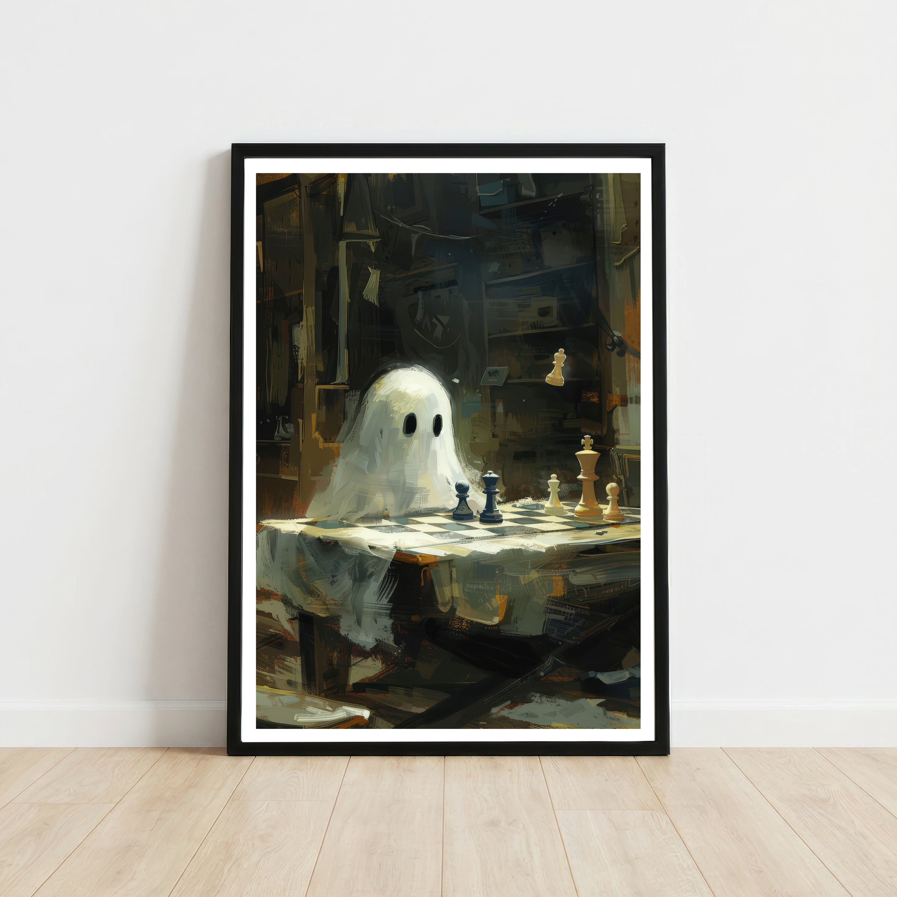 Ghost Chess Surreal Art Print