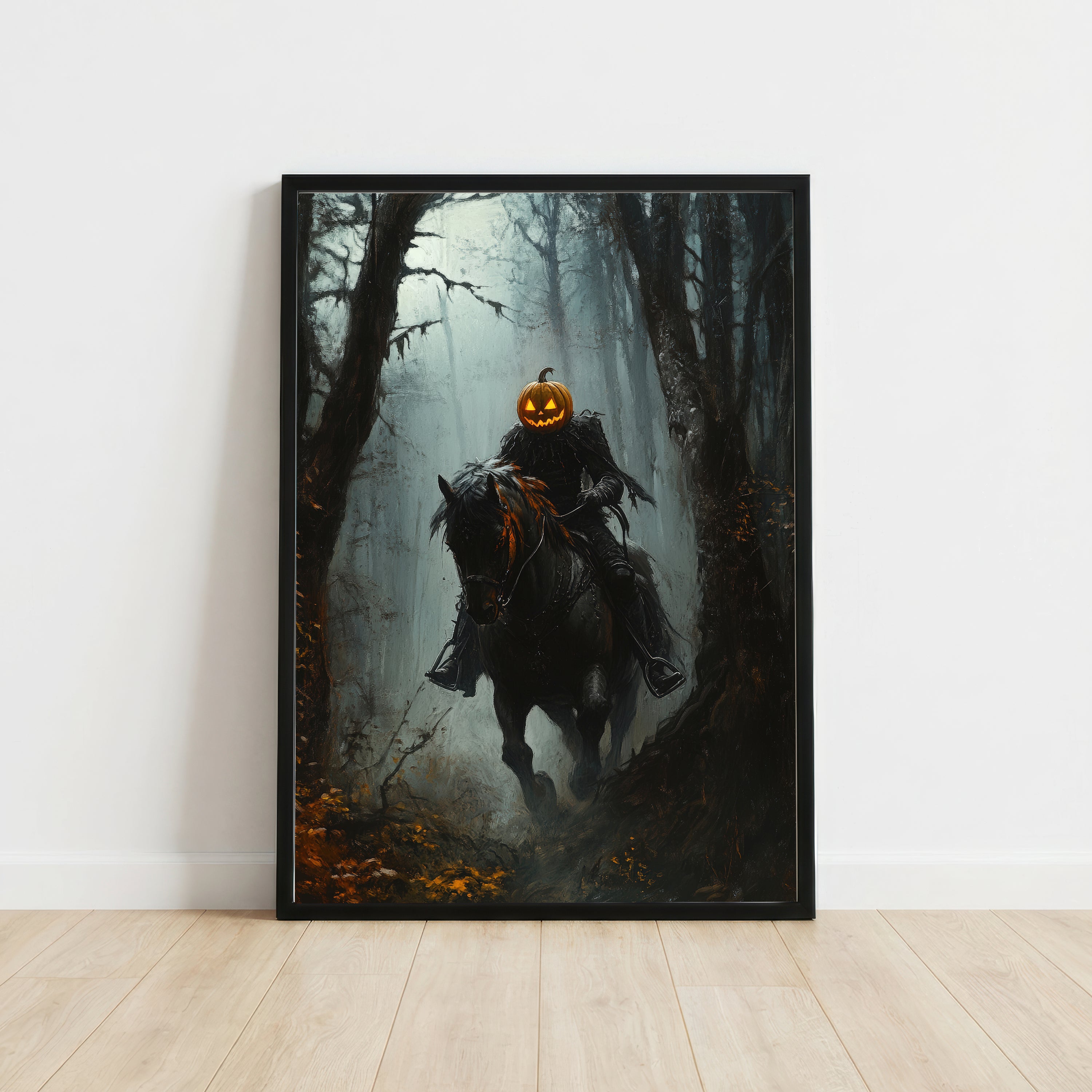 Pumpkin-Headed Horseman Art Print