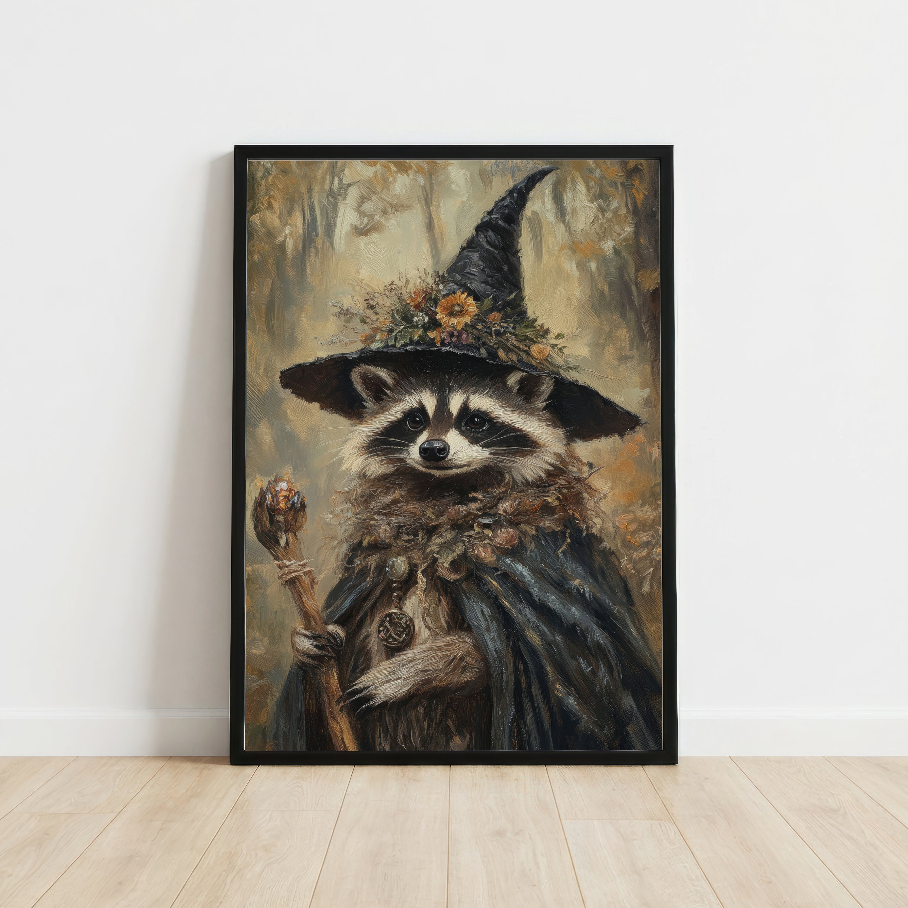 Witch Raccoon Painterly Art Print