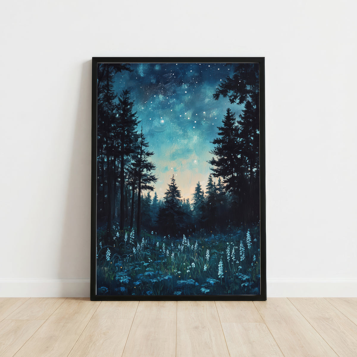 Starry Night Forest Art Print