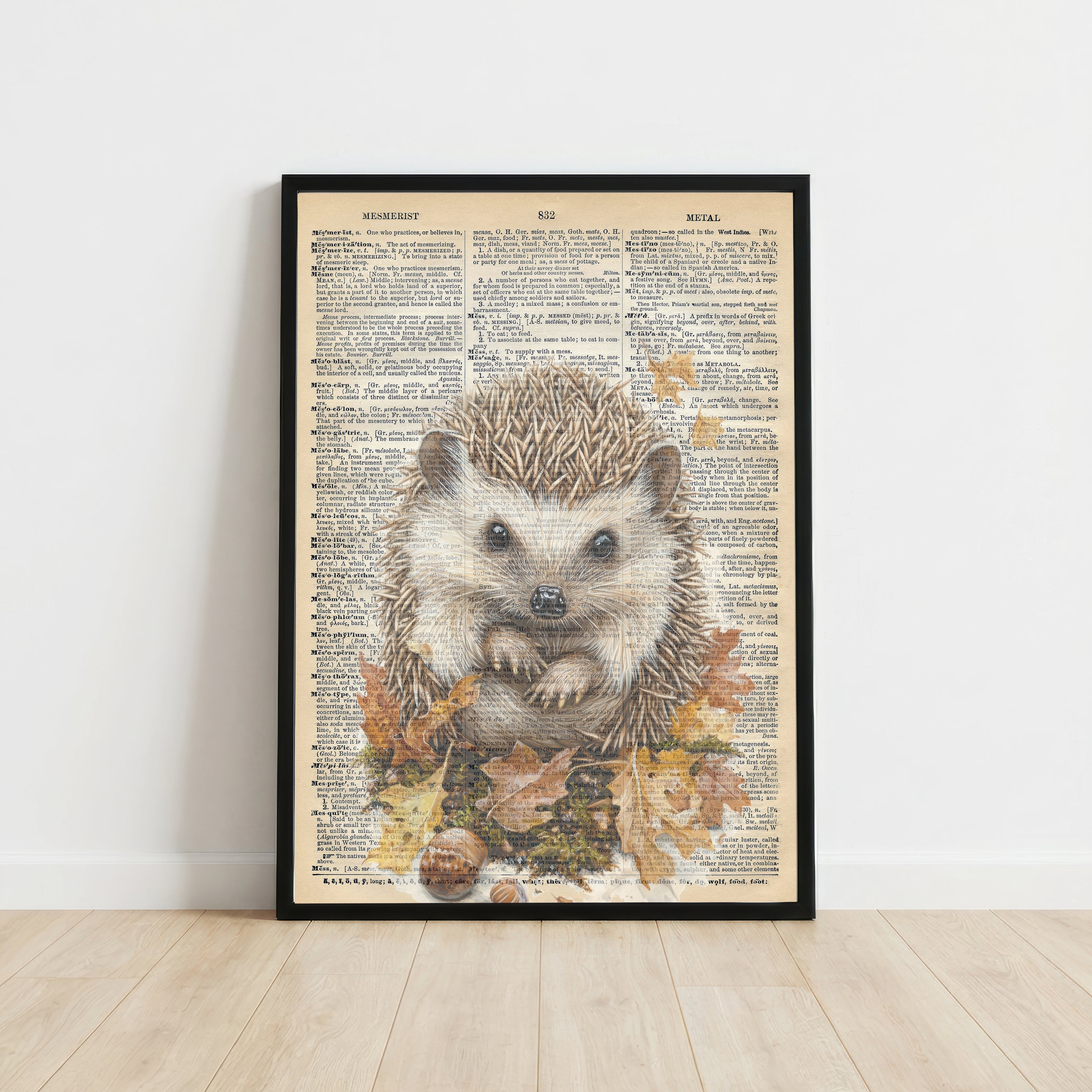 Vintage Fox Dictionary Art Print