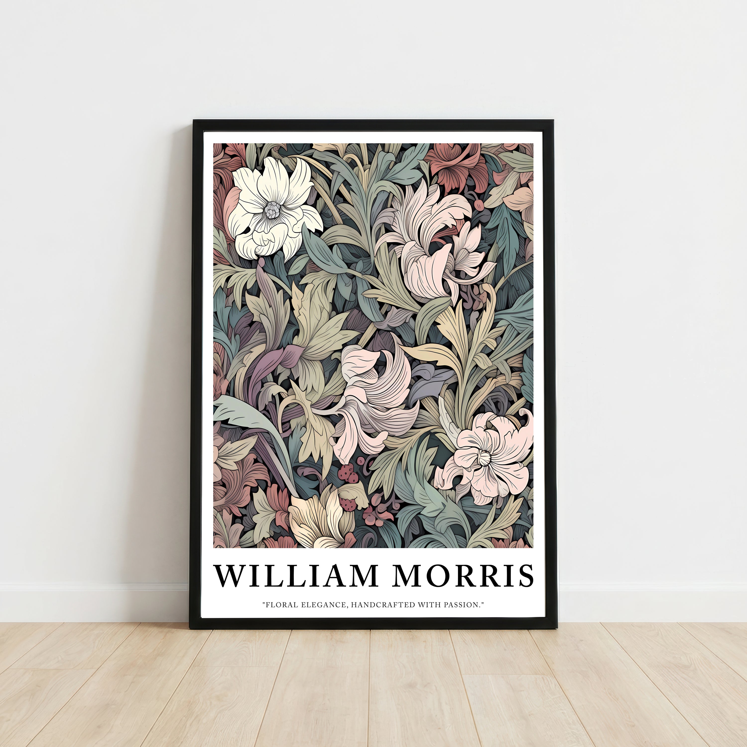 William Morris Inspired Floral Art Print