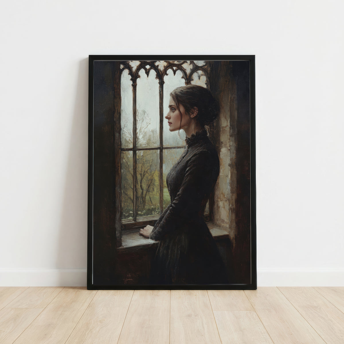 Gothic Woman Portrait Art Print
