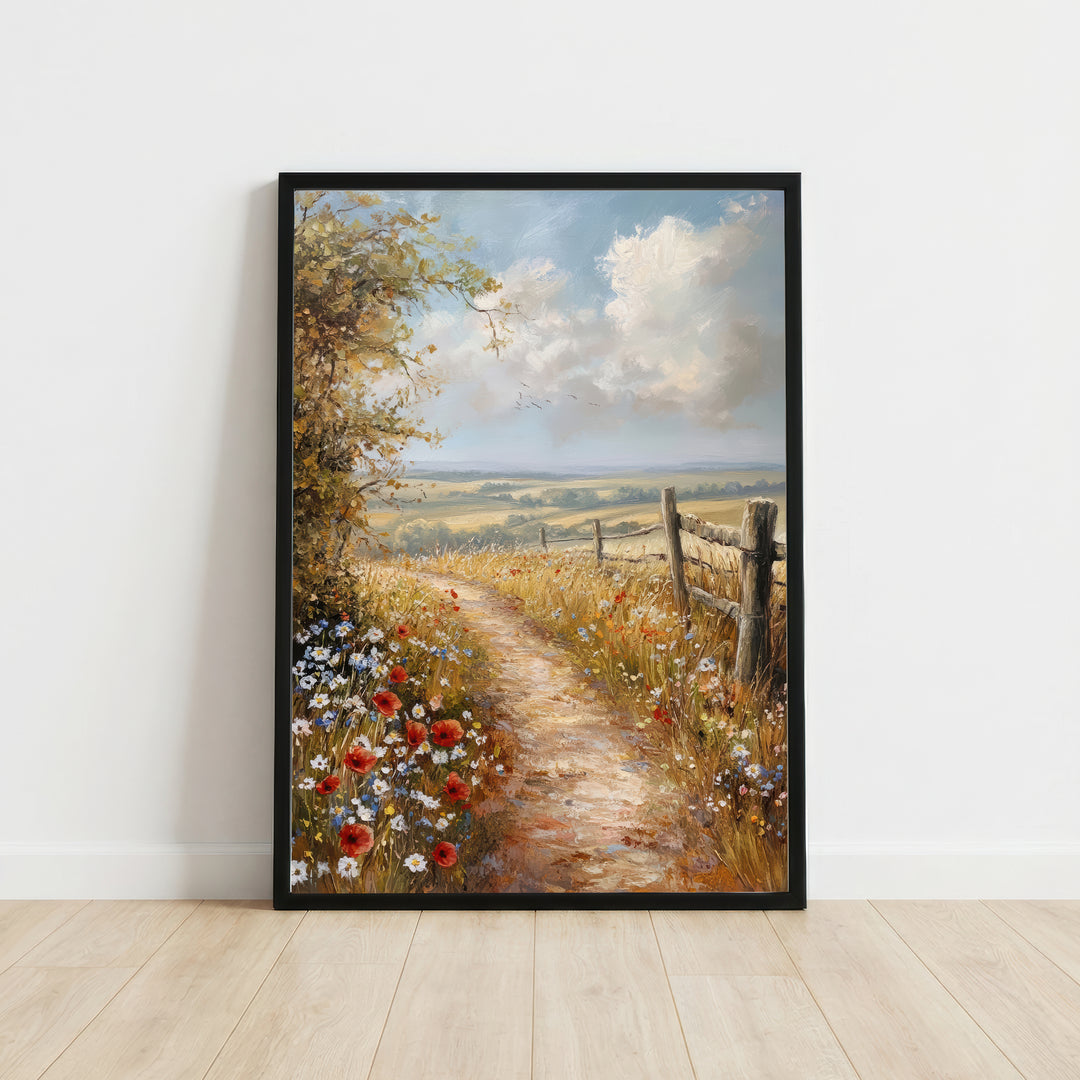 Wildflower Country Path Art Print